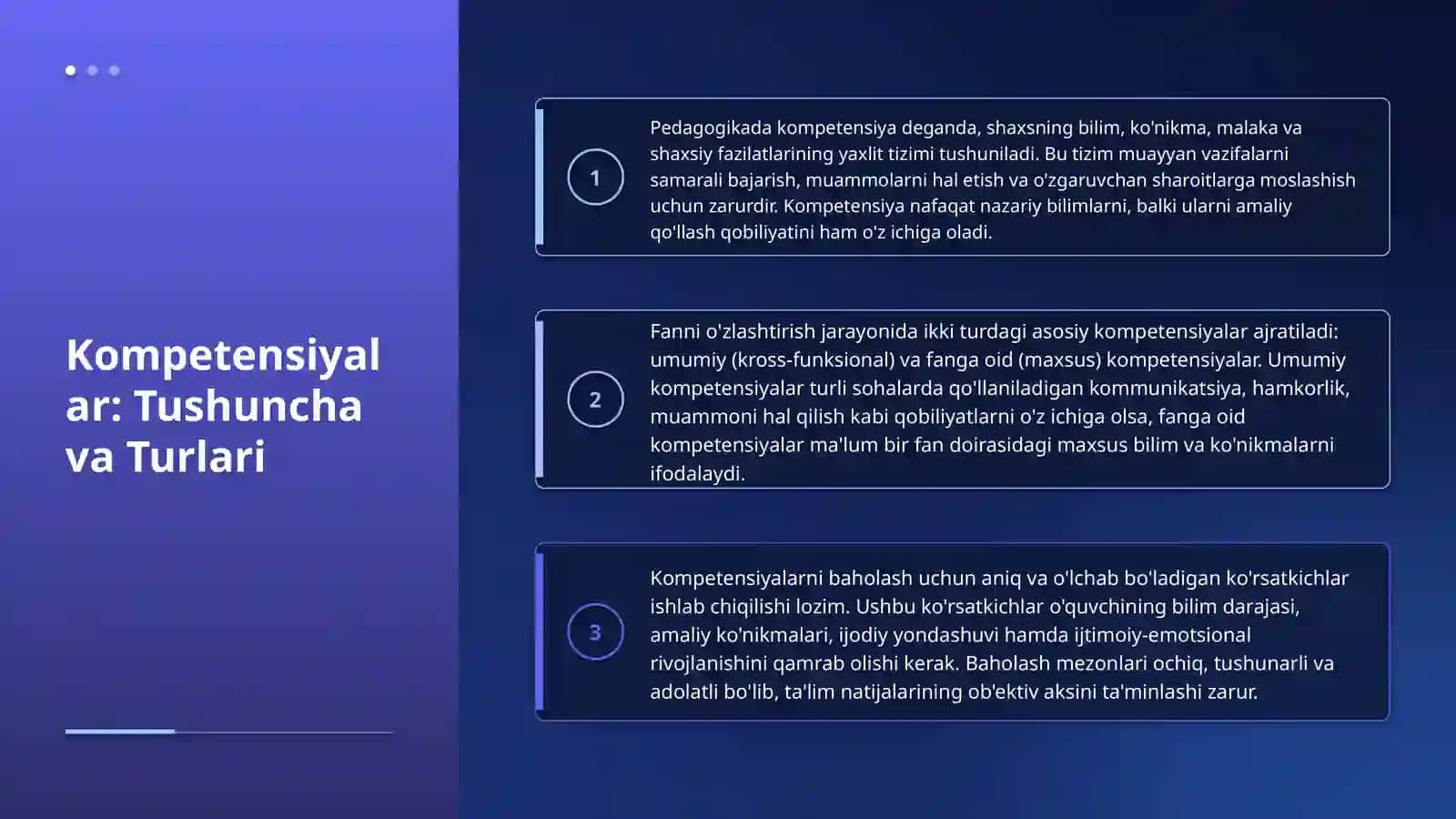 Kompetensiya va ta’lim natijalariga mos baholash mezonlarini belgilash 4