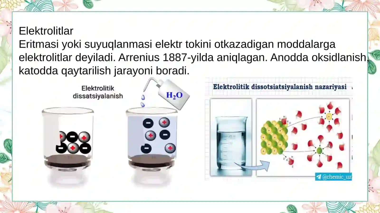 Organizmning biologik suyuqliklari elektrolit va noelektrolit erit malarsifatida 4