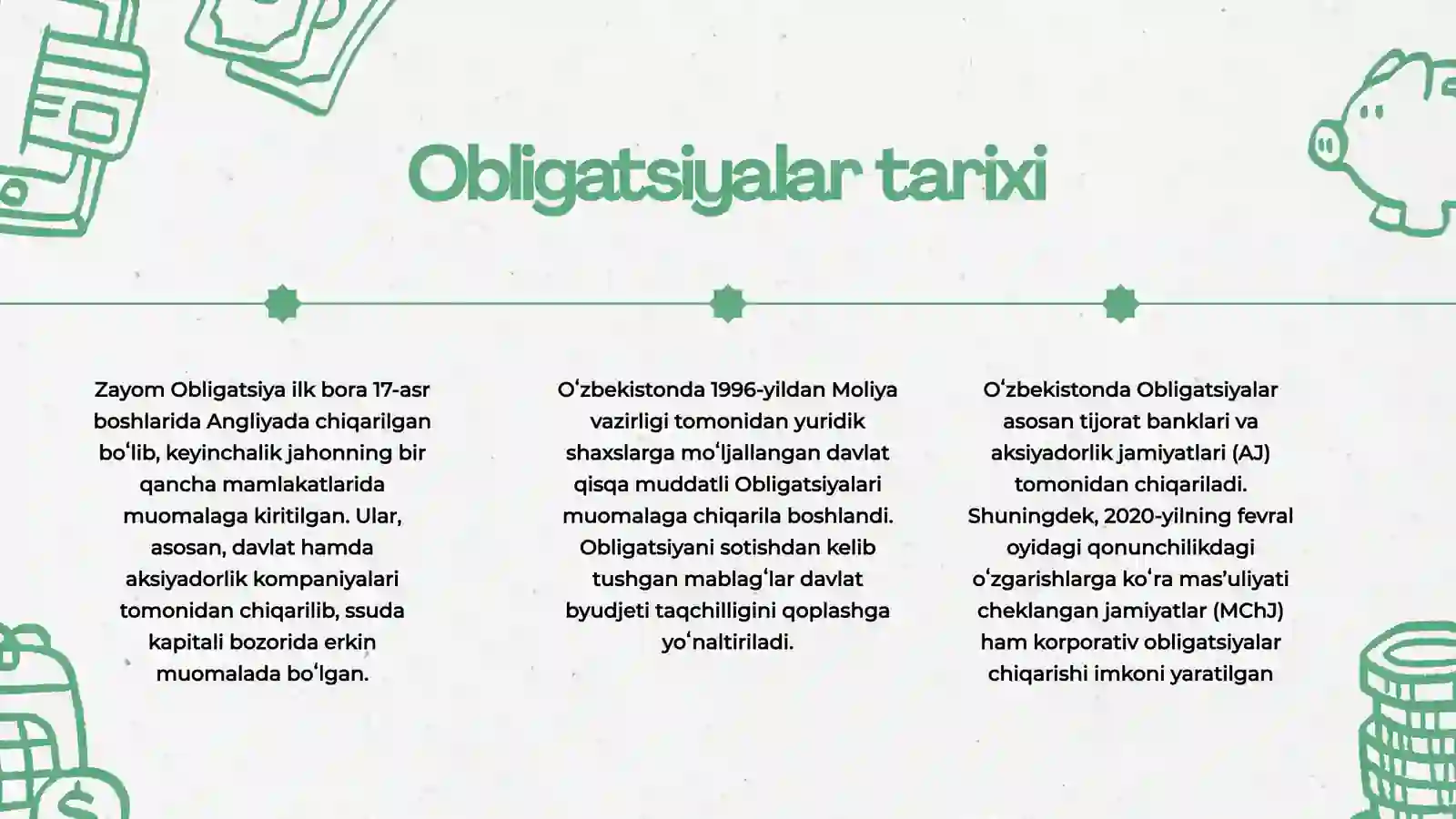 Obligatsiyalarning turlari va ularni farqlash 4