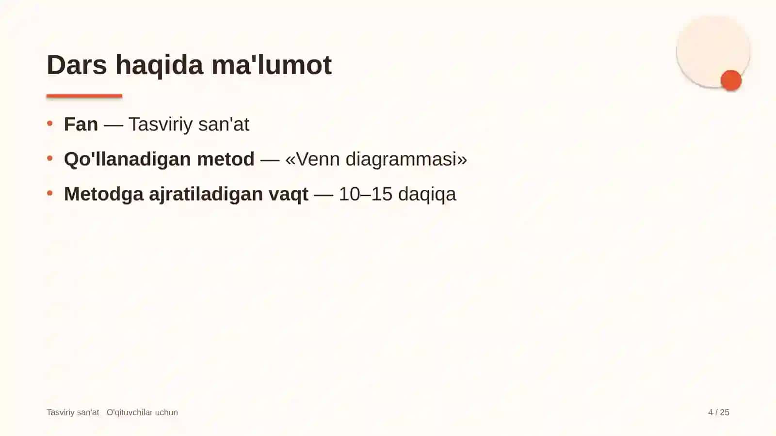 tasviriy san'at darslarida venn diagrammasi metodidan foydalanish 7738 4