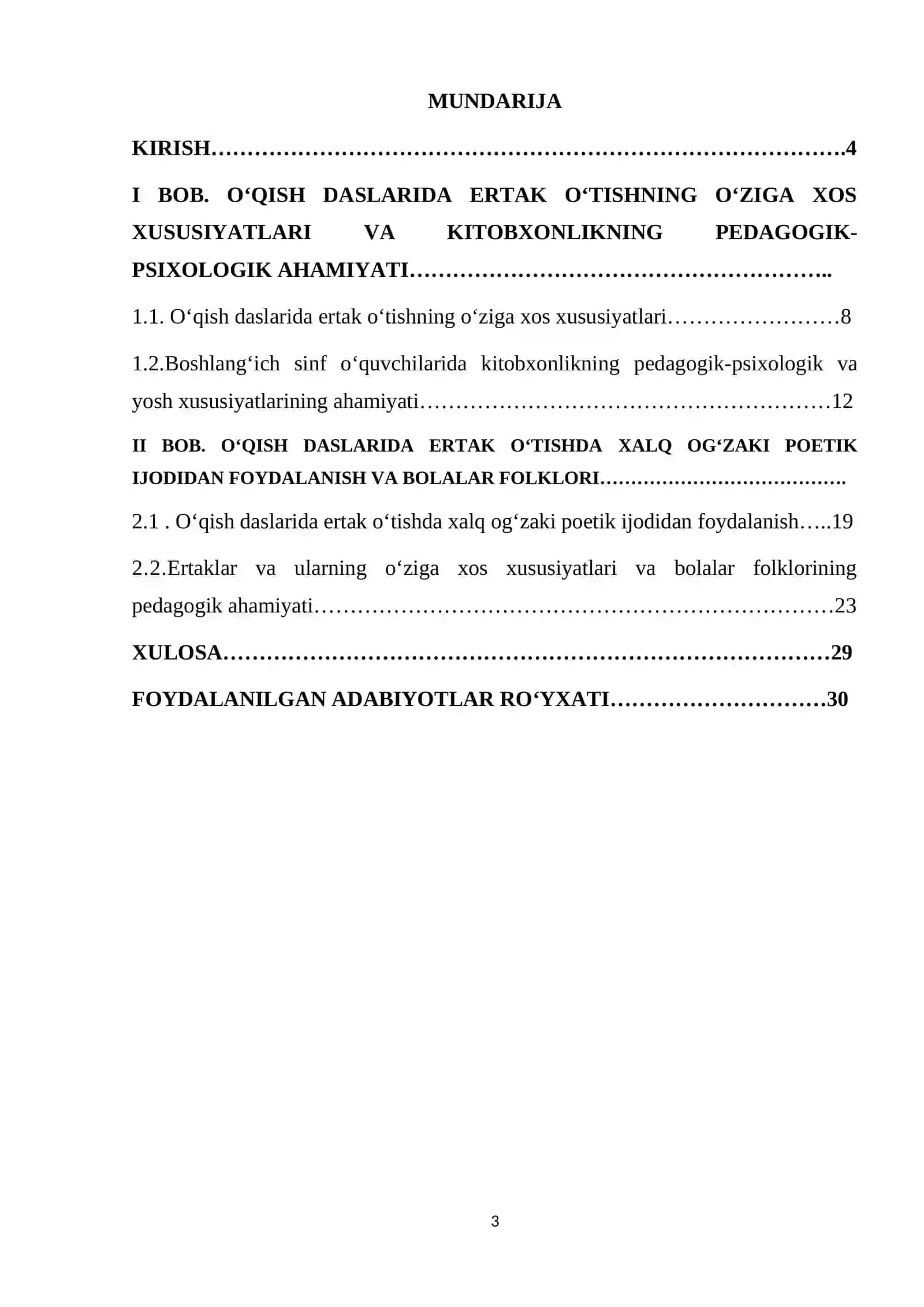 O‘QISH DASLARIDA ERTAK O‘TISH USLUBIYOTI (2- SINF) 4