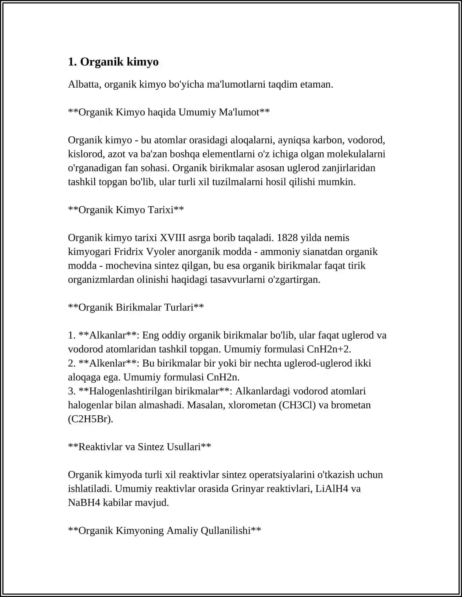 MIRZO ULUGʻBEK NOMIDAGI ÕZBEKISTON MILLIY UNIVERSITETI KIMYO FAKULTETI NEFT VA GAZ KIMYOSI 4