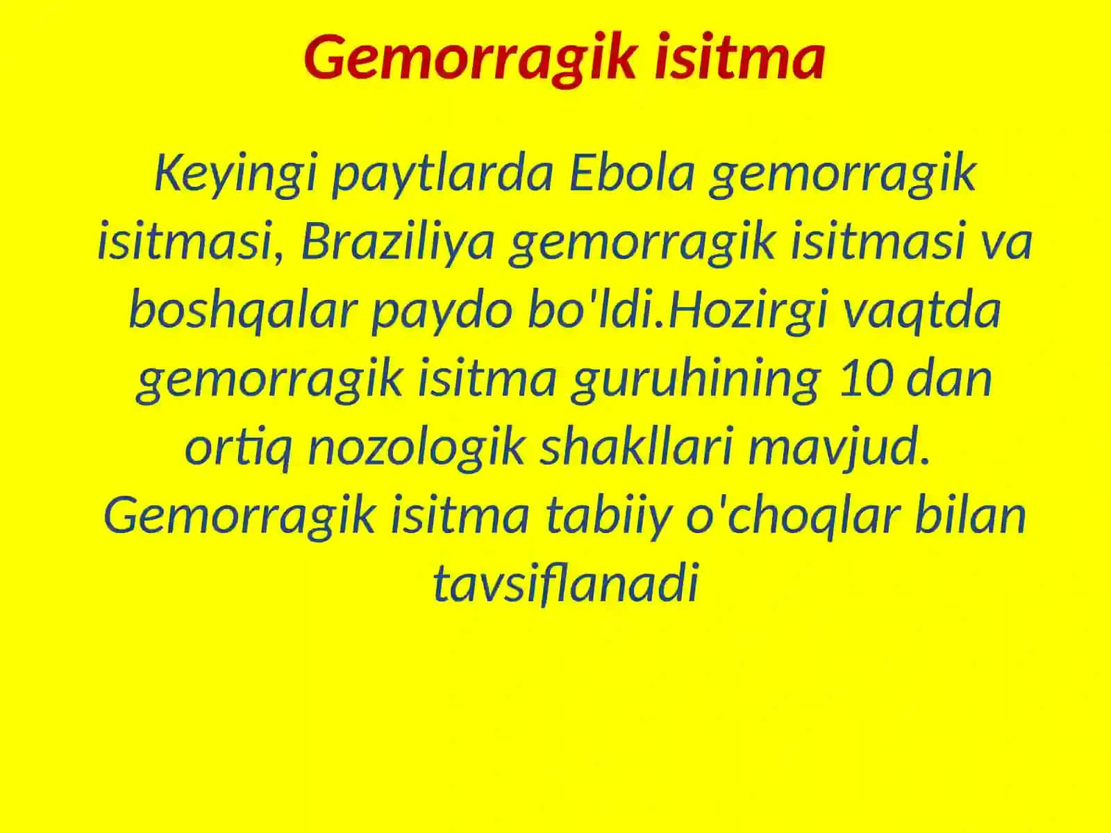 Virus-kasalliklar va gemorragik isitma 4