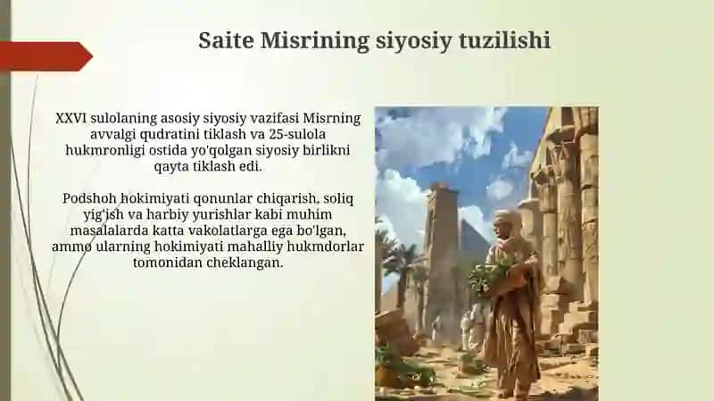Sónggi podsholik davrida Misr (m. av. XVI-XII asrlar va m. av. XI-IV asrlar) 4