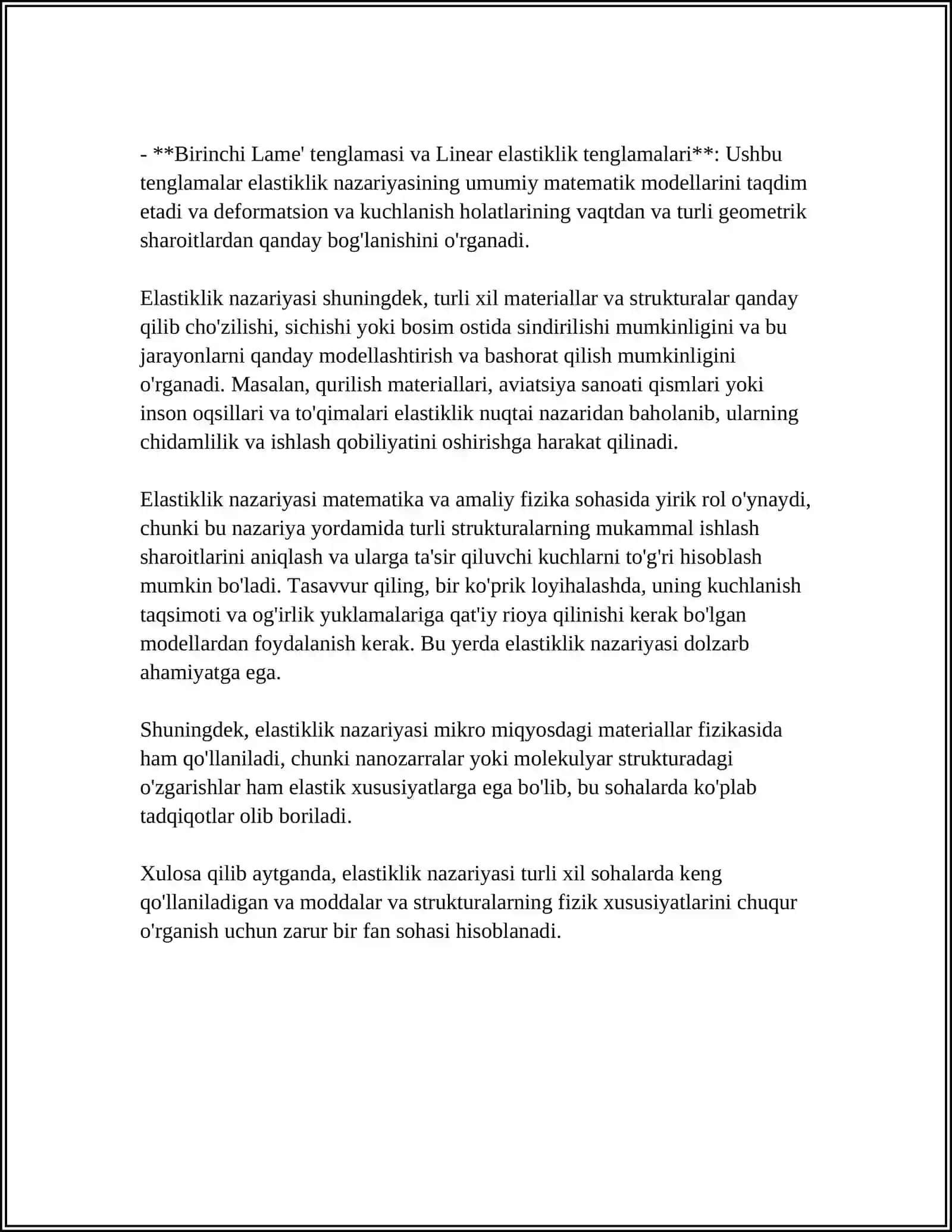 BRUS KESIMIDAGI TO'LIQ NORMAL VA URINMA KUCHLANISHLAR VA ULARNI ICHKI KUCH OMILLARI BILAN BOG'LIQLIGI 4