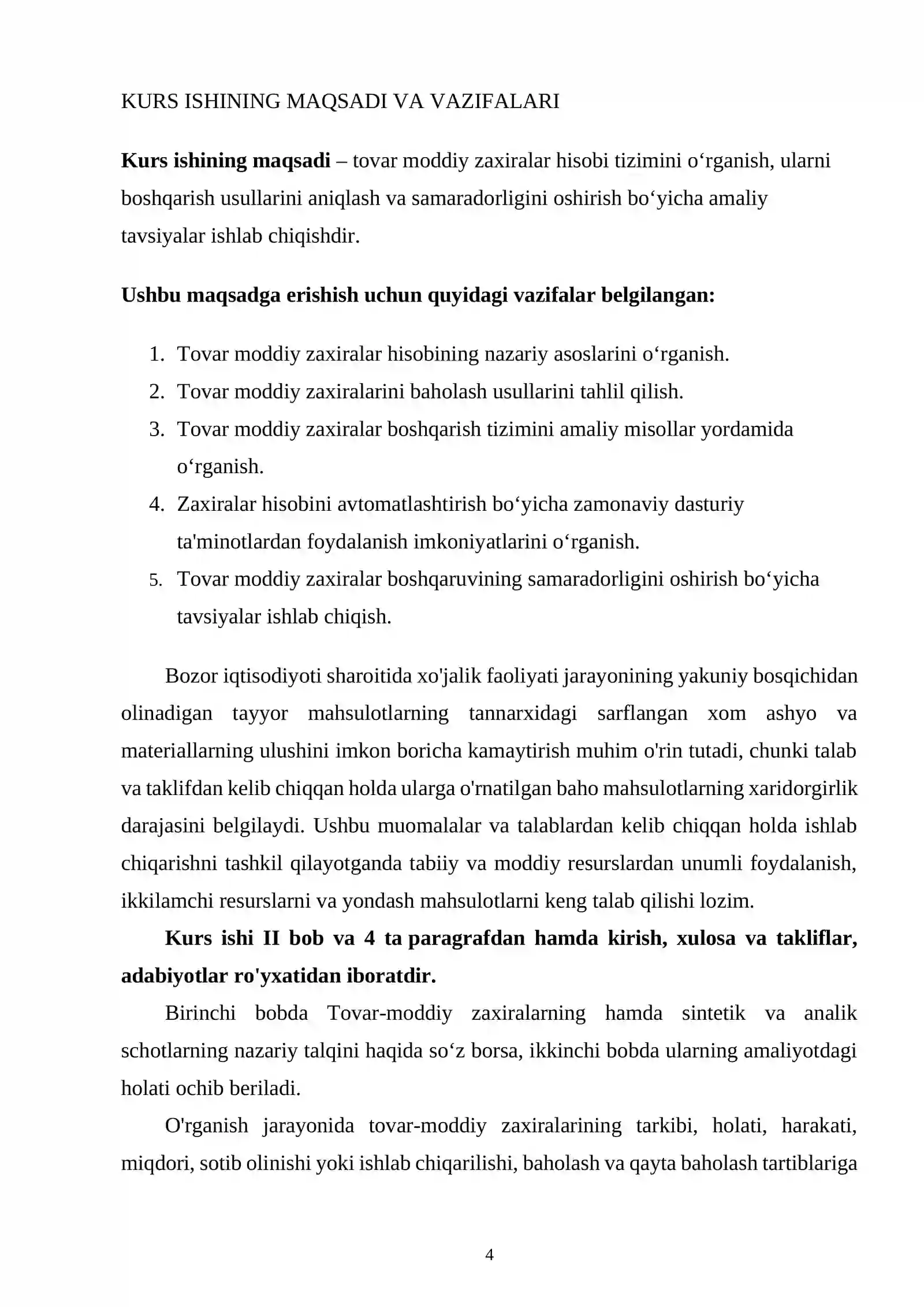 Tovar moddiy zaxiralar hisobi 4