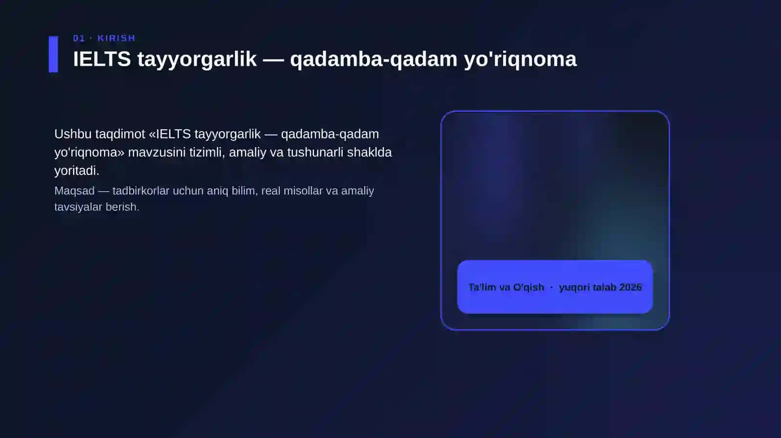 IELTS tayyorgarlik — qadamba-qadam yo'riqnoma 4