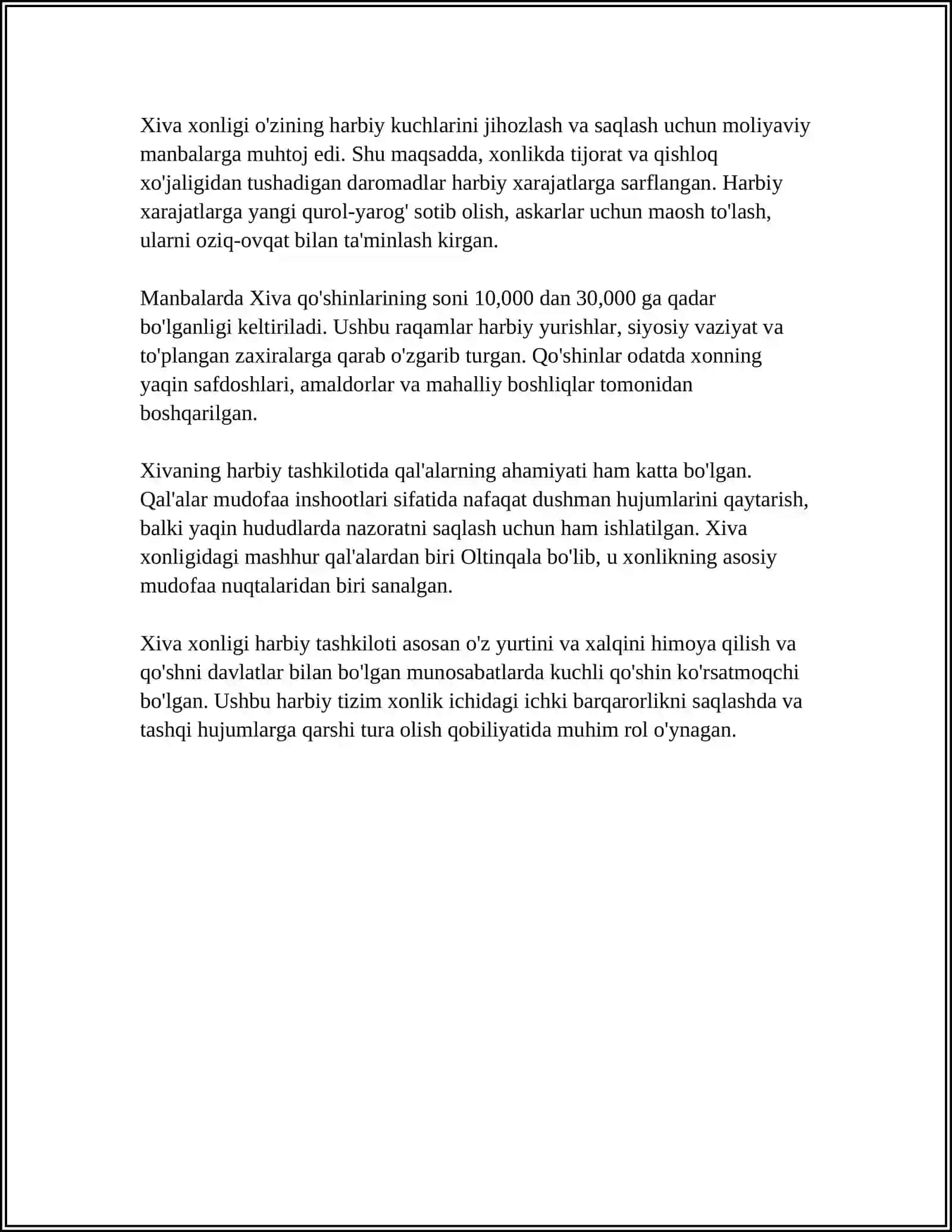 Xiva Xonligi Harbiy San'ati 4