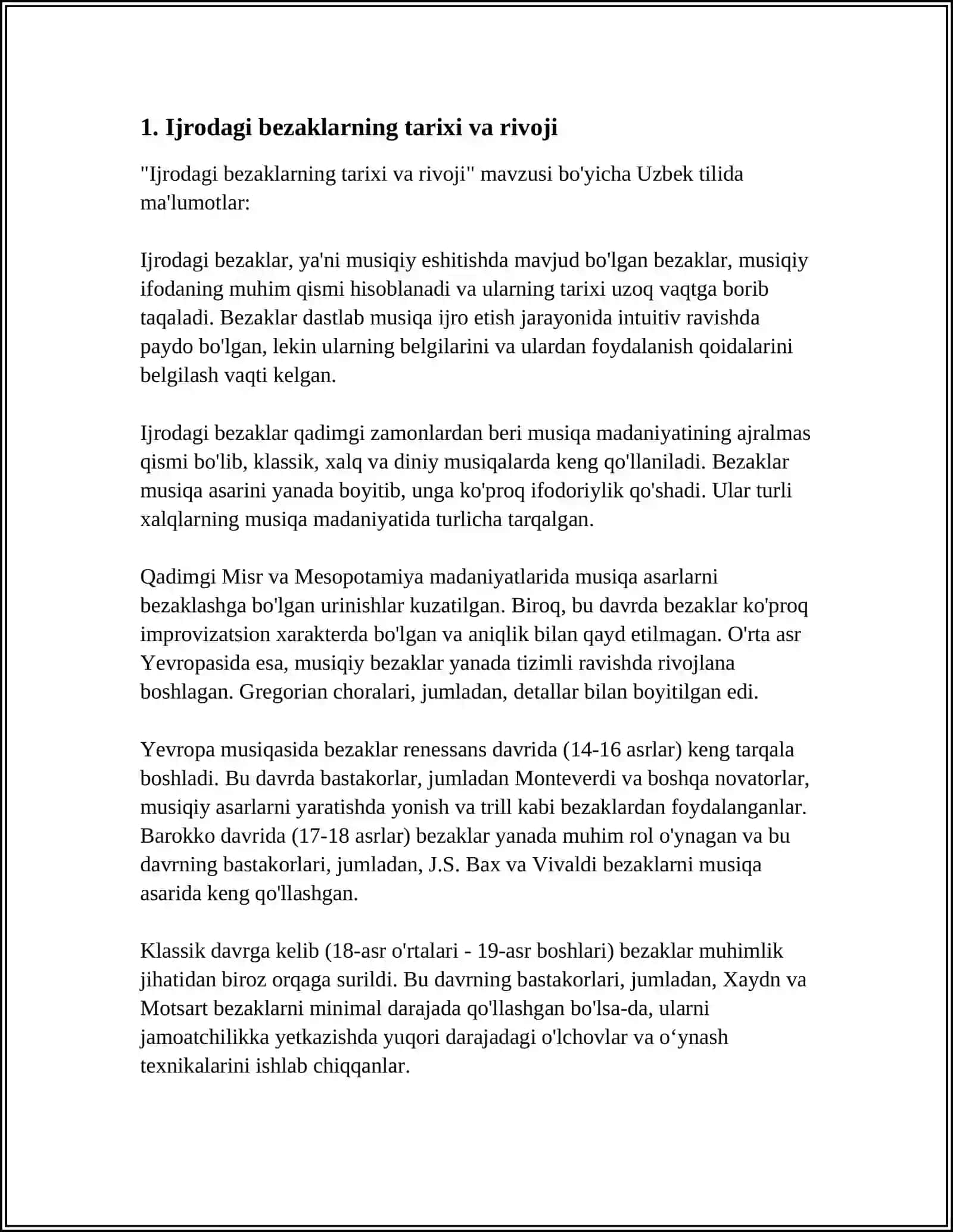 IJRODAGI BEZAKLAR, ZARBLAR, YAKKANAVOZ VA TURLI TARKIBDAGI CHOLGʻU ANSAMBLLARIDA IJROCHILIK MASALALARI 4