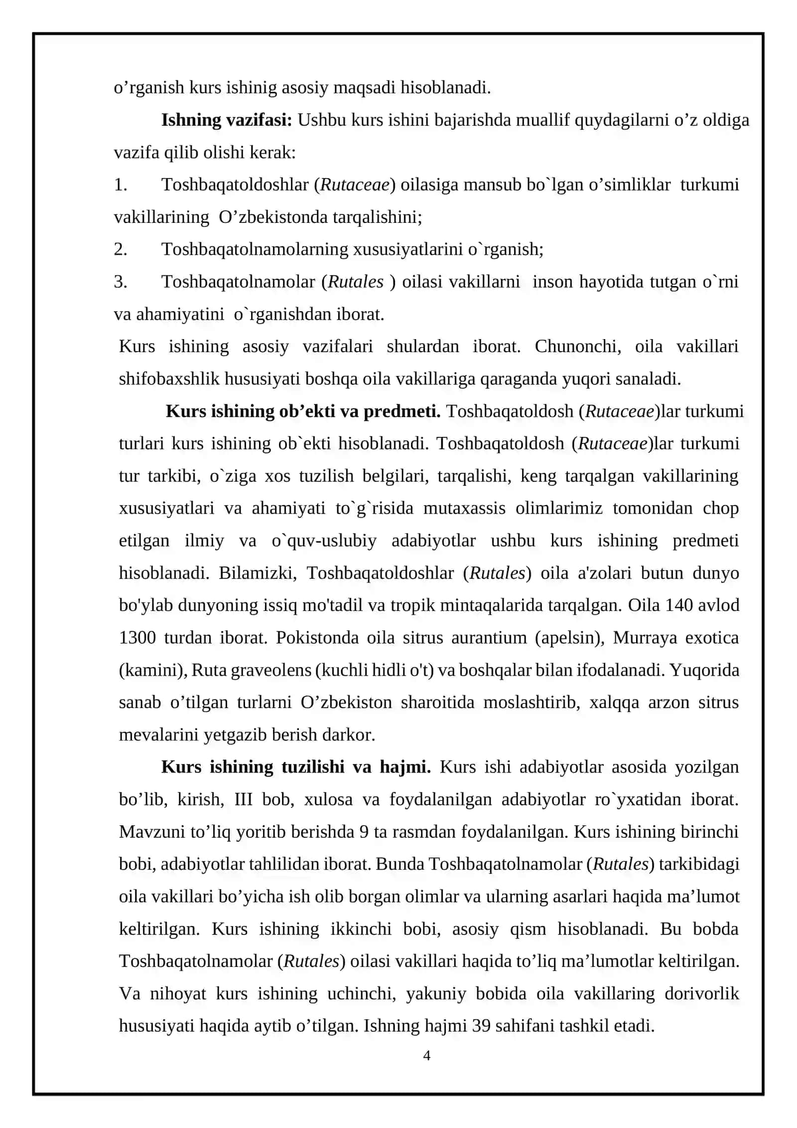 Toshbaqatolnamolar Qabilasi Kurs Ishi 4