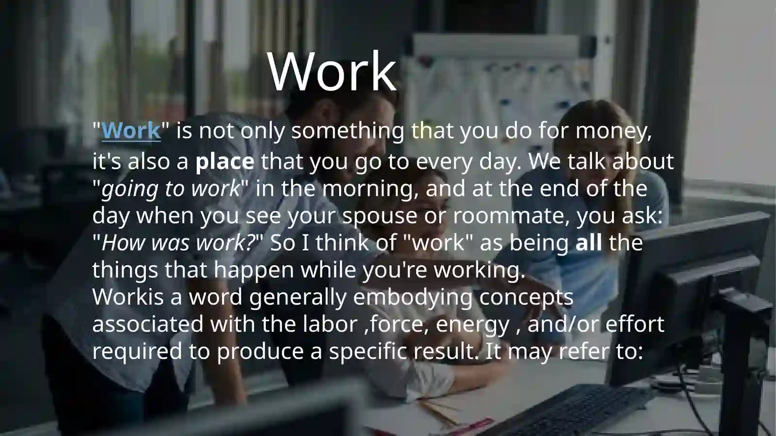 Work and Business 4