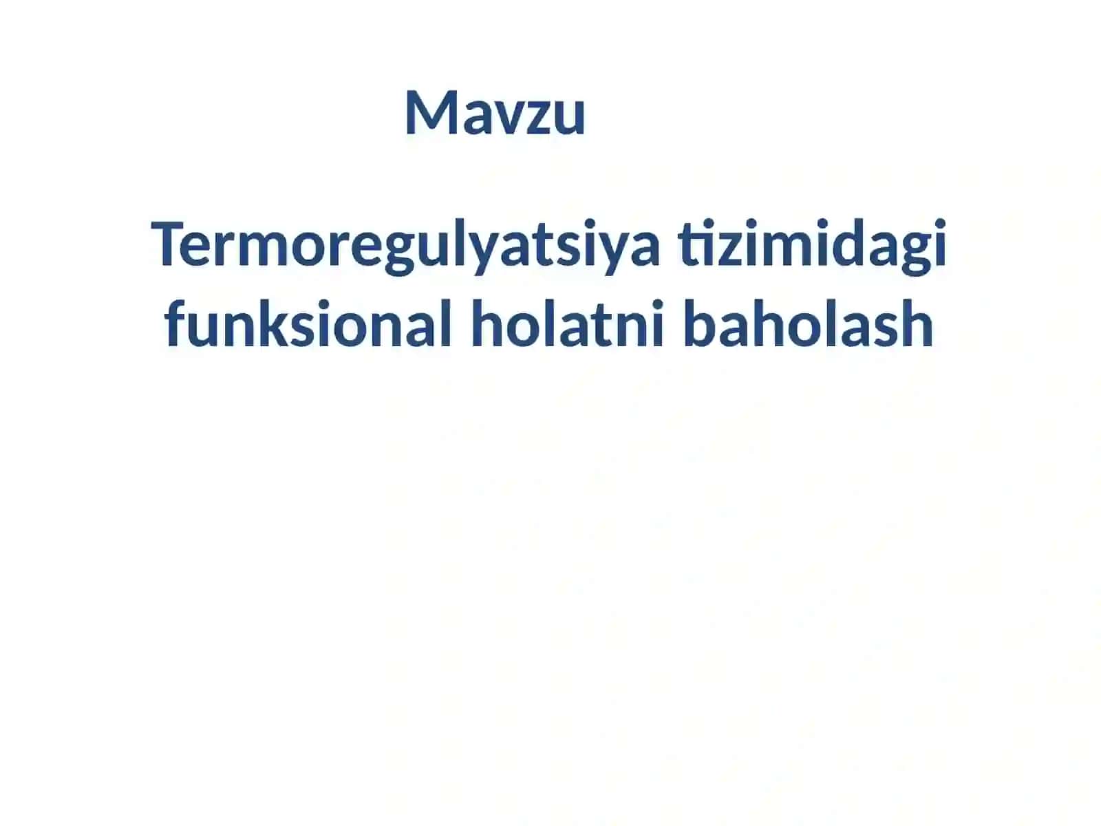 Tana haroratini o'lchash (termometriya) 4