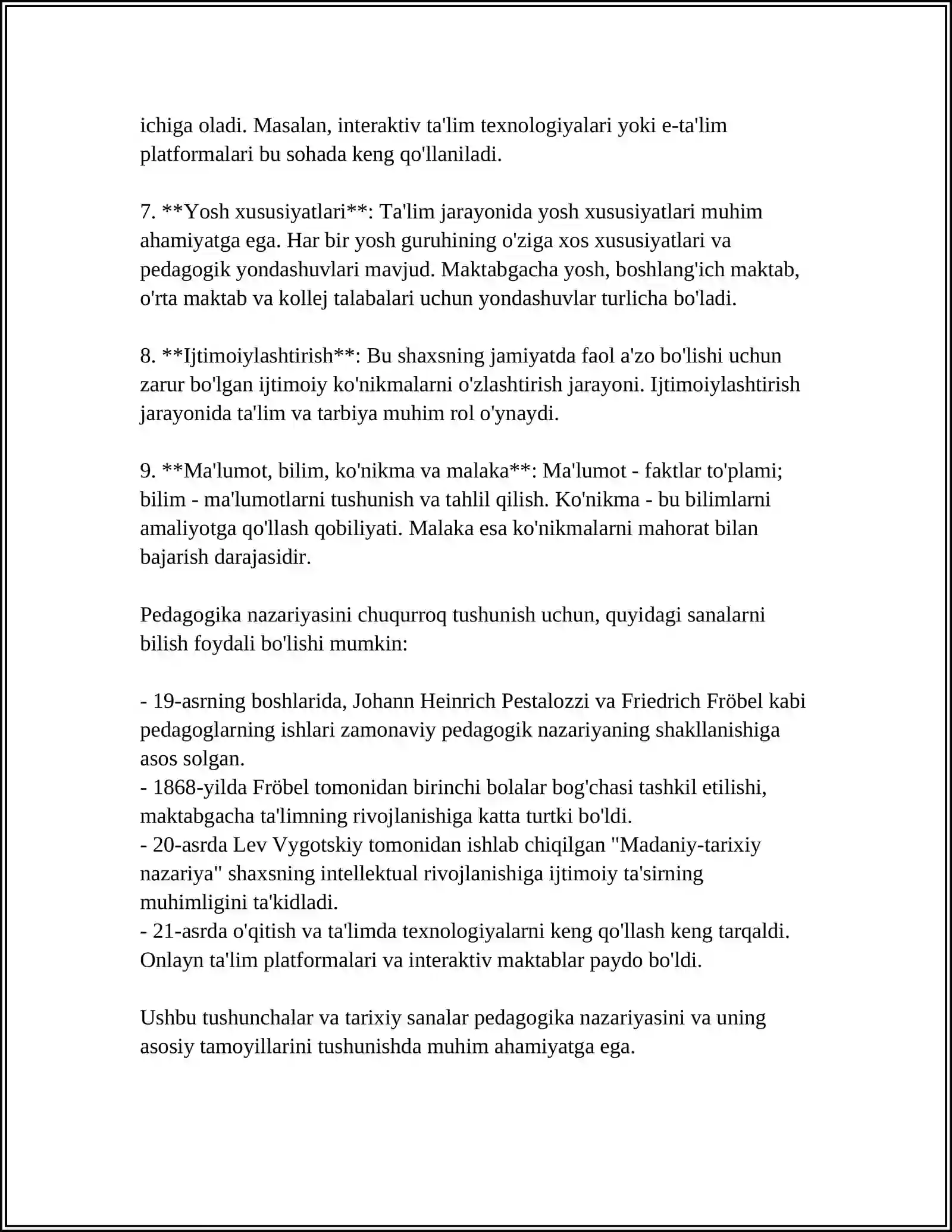 PEDAGOGIKA NAZARIYASI FANINING MAZMUNI VA MOHIYATI PREDMETI 4