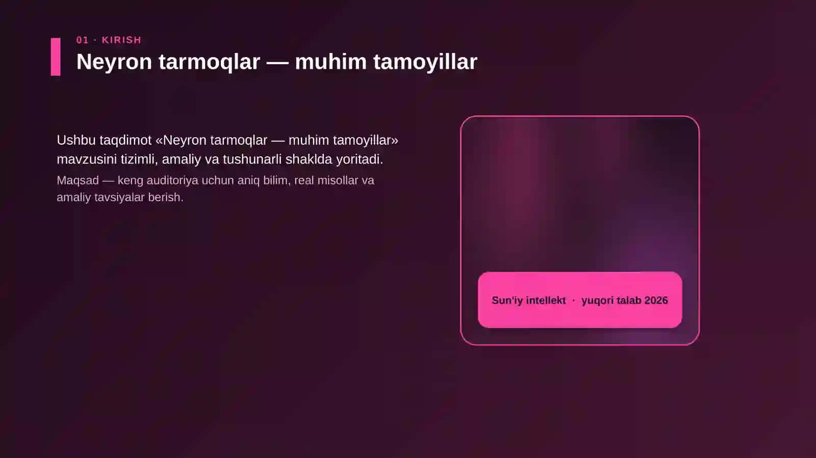 Neyron tarmoqlar — muhim tamoyillar 4