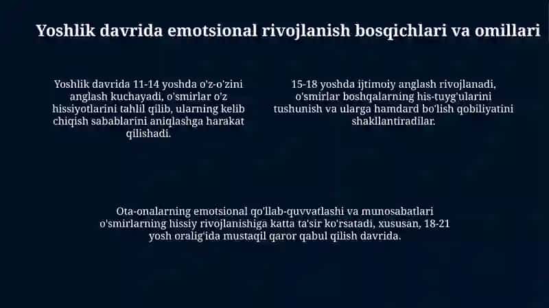 Yoshlarda emotsional intelegensiyani rivojlantirishning psixologik asoslari 4