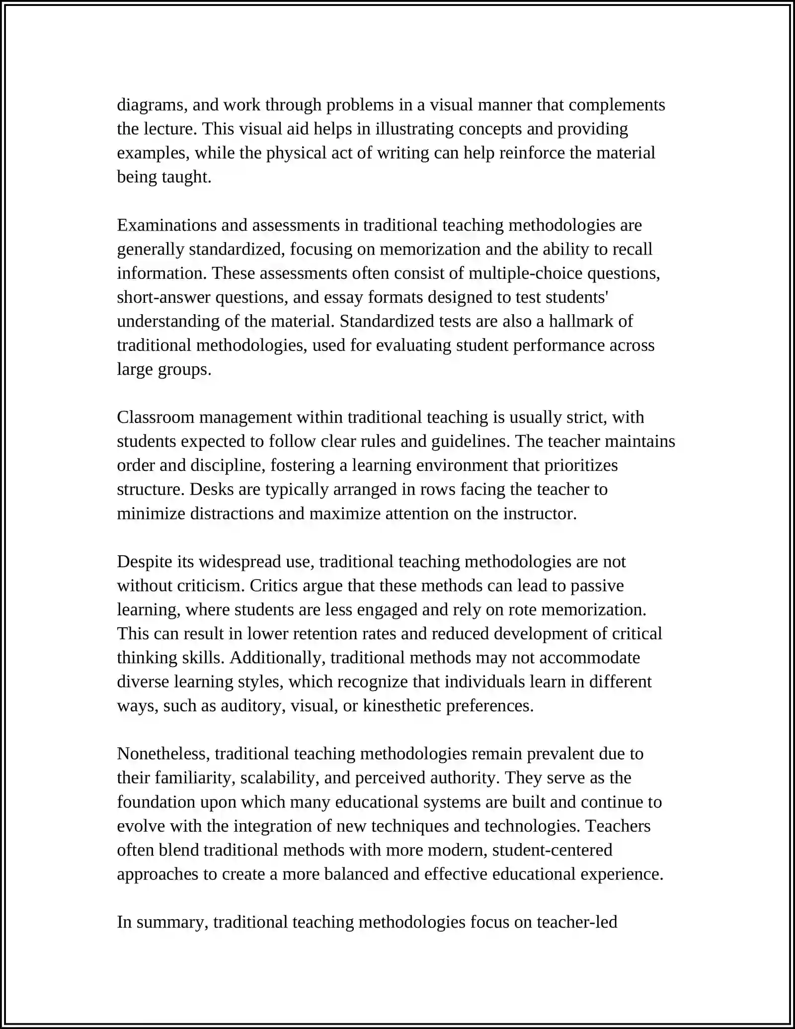 Traditional Teaching Methodologies: Overview 4