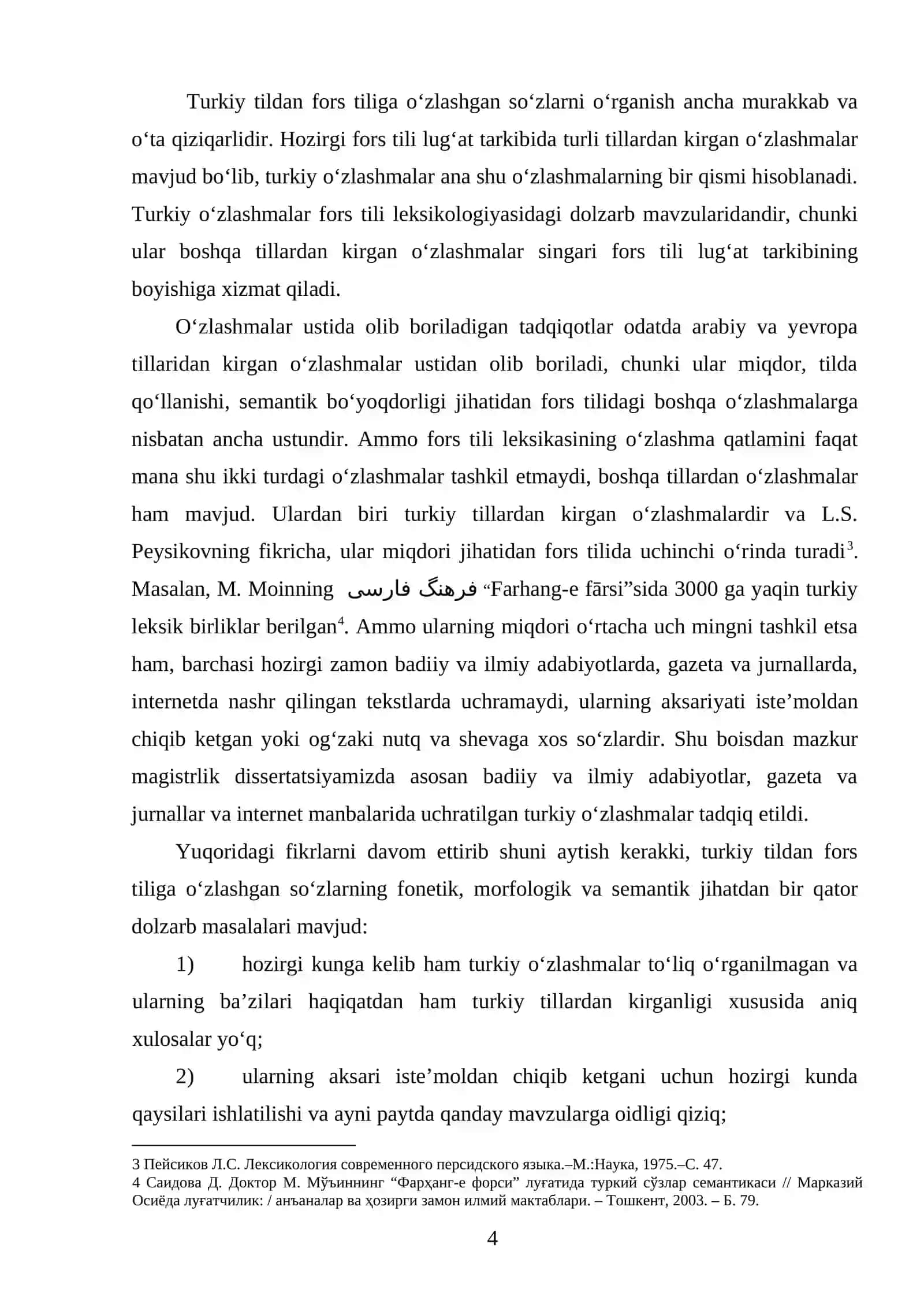 TURKIY TILDAN FORS TILIGA O'ZLASHGAN SO'ZLARNING FONETIK, MORFOLOGIK VA SEMANTIK TAHLILI 4