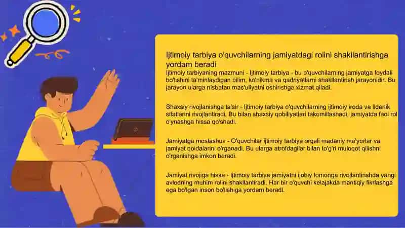 Tarbiya va ijtimoiy tarbiya ularning turlari va tabiatshunoslik darslarida ulardan foydalanish metodikasi 4
