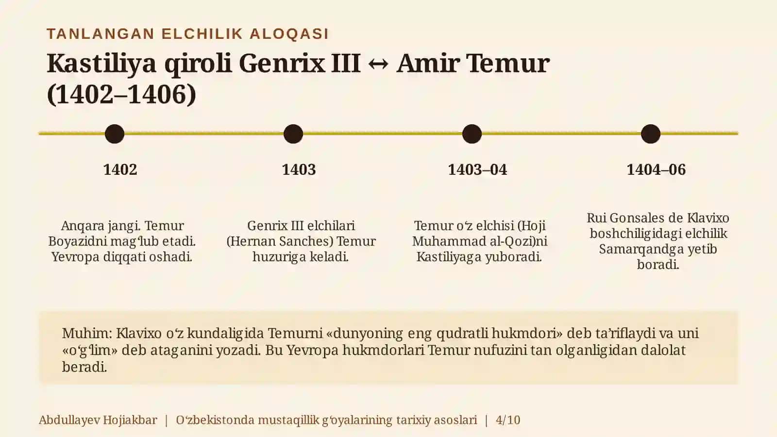 Amir Temur diplomatiyasi 4