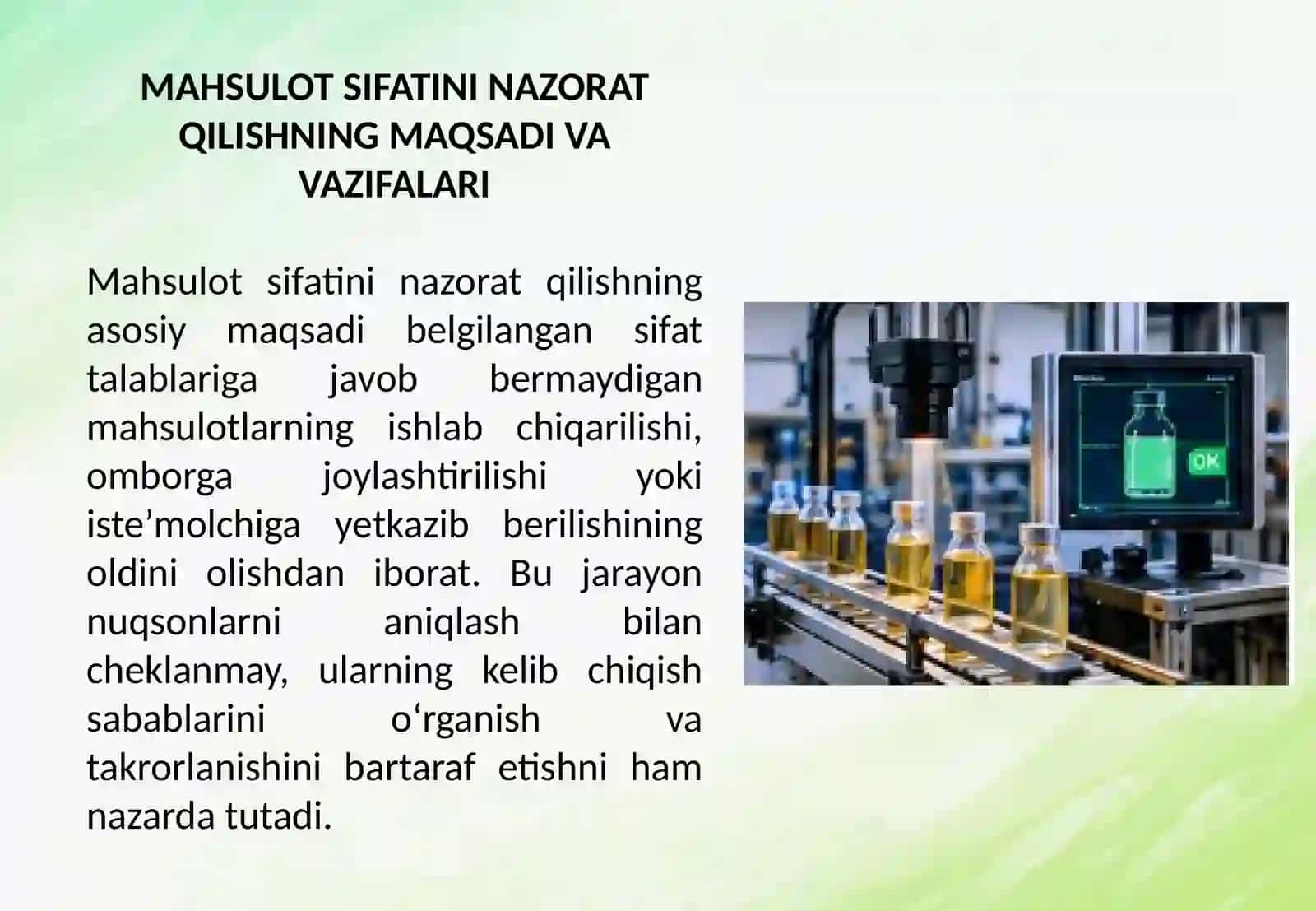 Mahsulot sifatini nazorat qilish tizimi 4