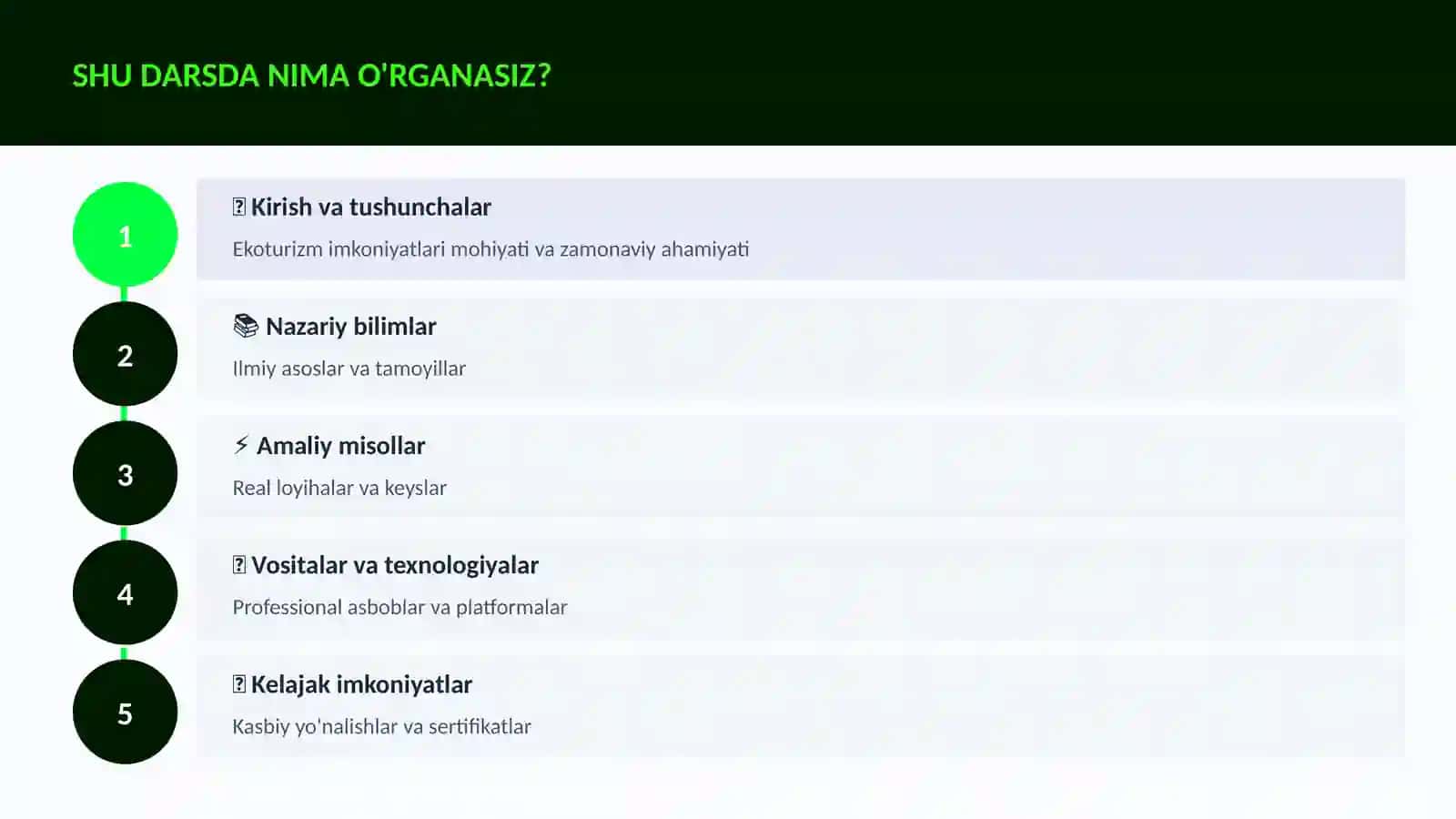 Ekoturizm imkoniyatlari 4