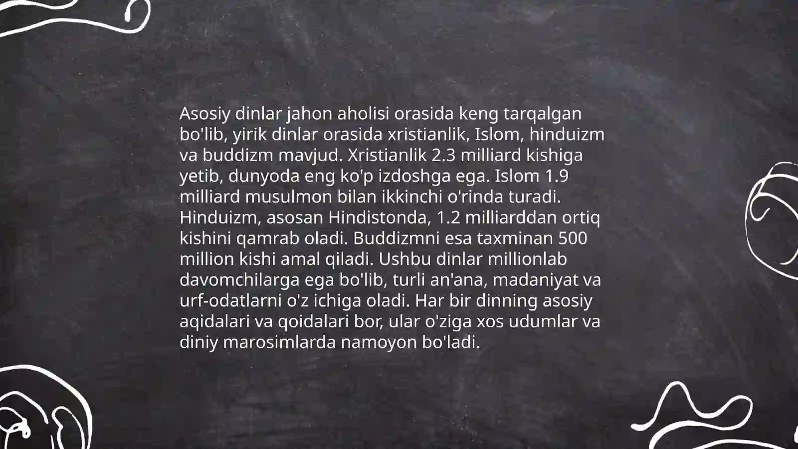 Dunyo dinlari 4