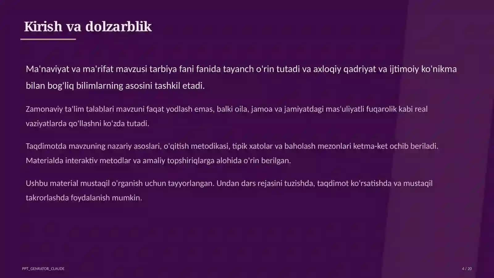 Ma'naviyat va ma'rifat (10-sinf) 4