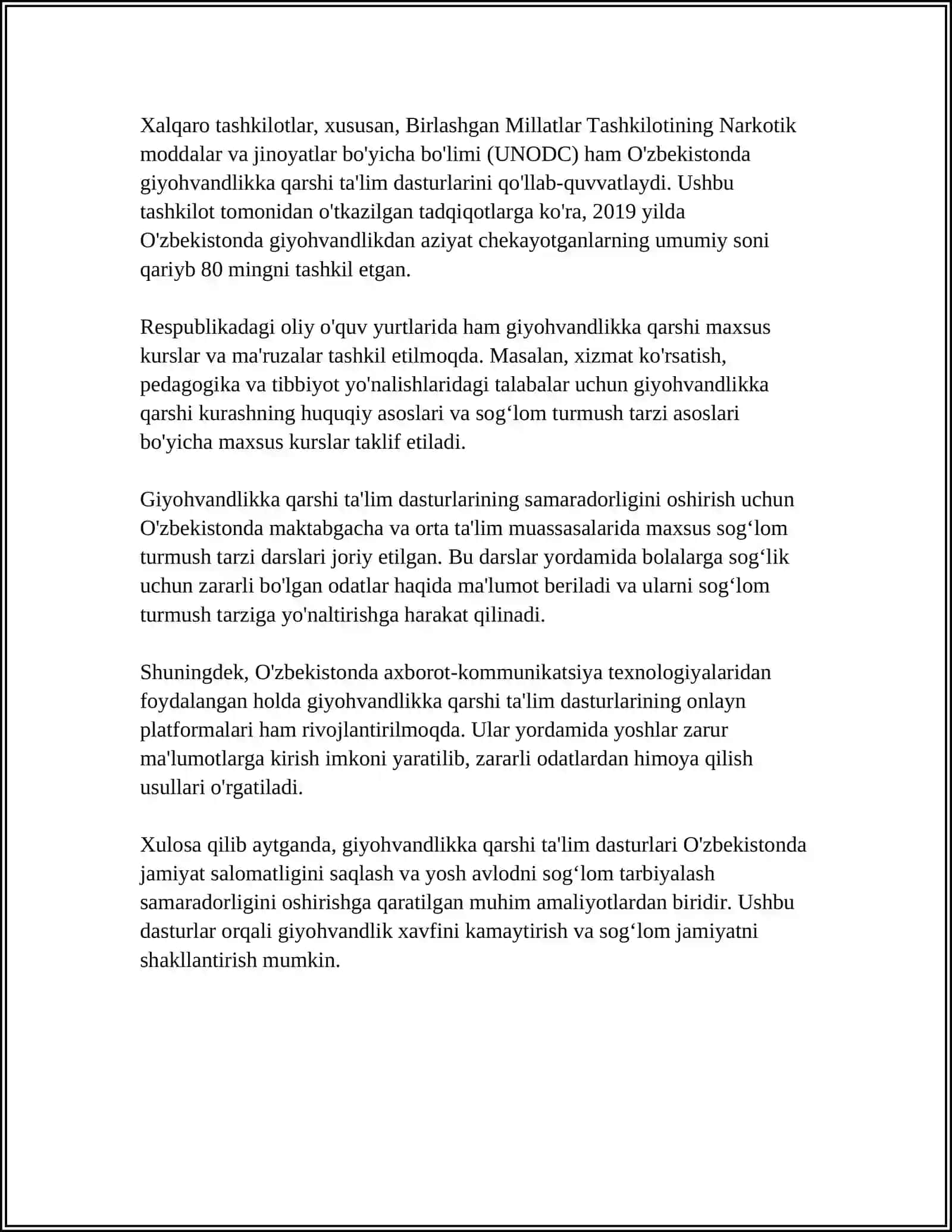 GIYOHVANDLIKKA QARSHI KURASH 4