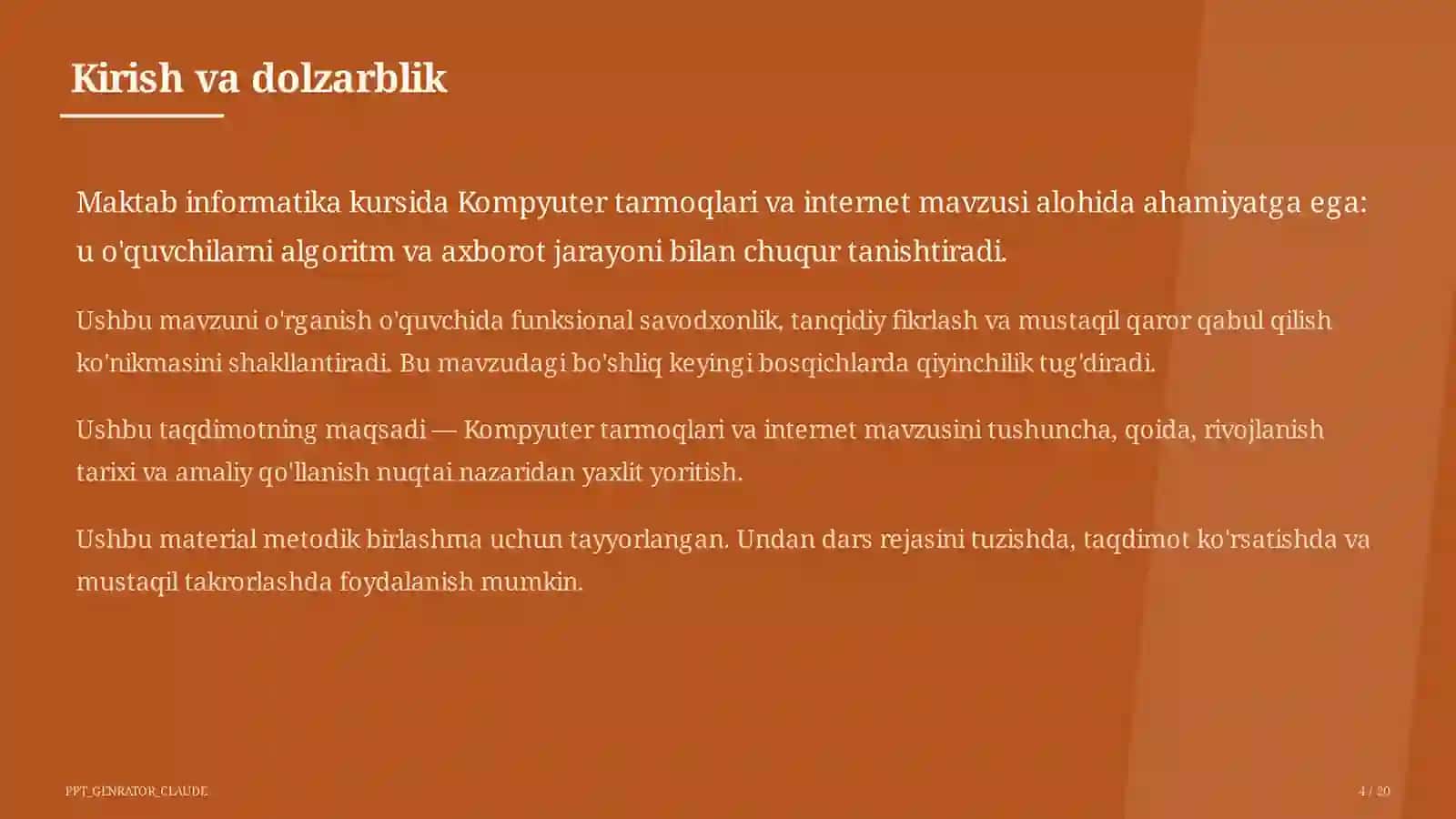 Kompyuter tarmoqlari va internet (9-sinf) 4