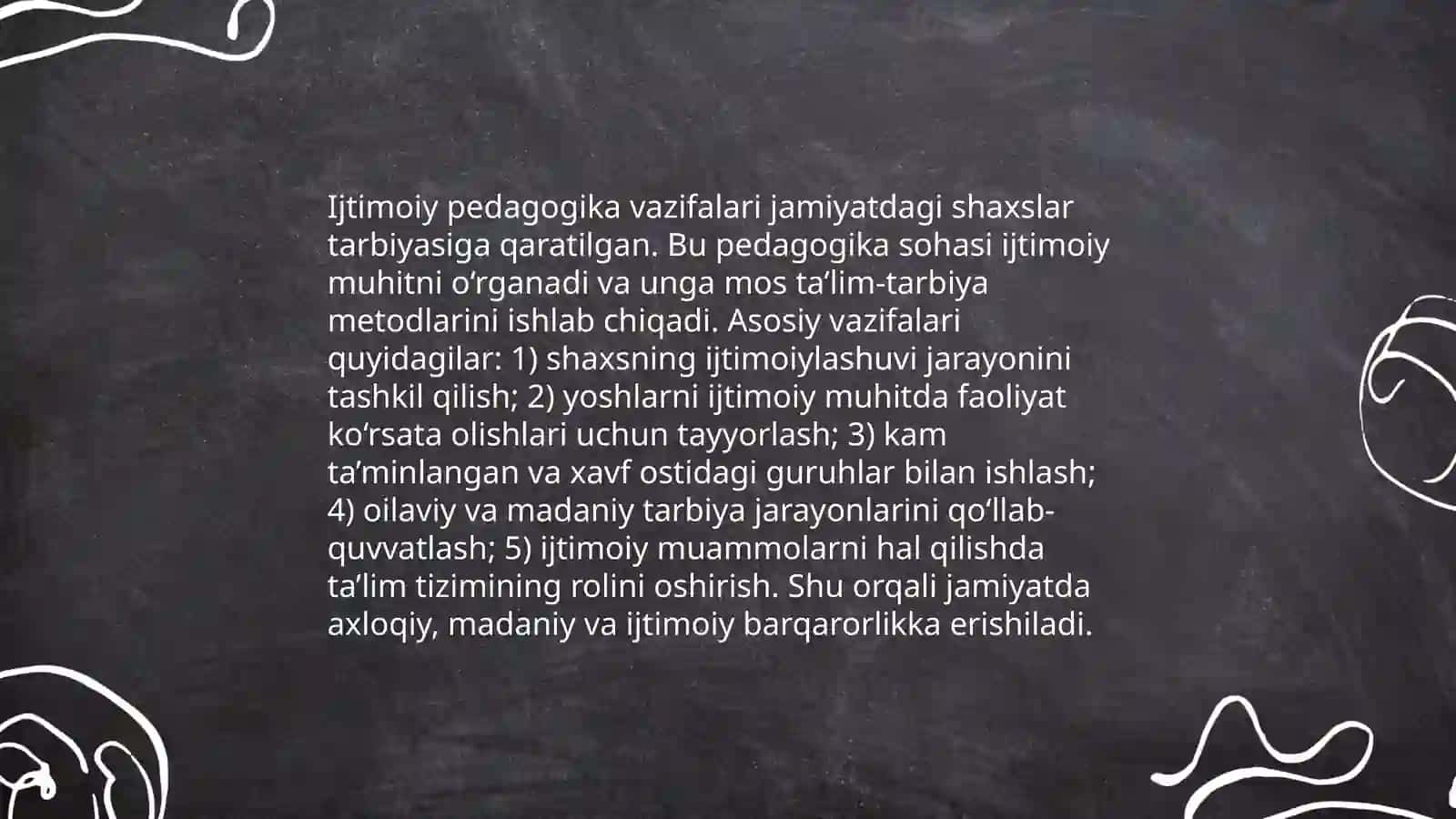 Ijtimoiy pedogogikaning predmeti.Ijtimoiy pedagogika kategoriyalari va prinsiplari 4