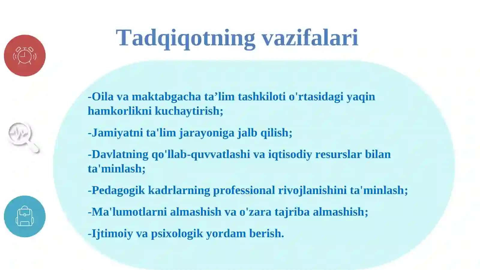 MAKTABGACHA TA'LIM TASHKILOTINI RIVOJLANTIRISHDA IJTIMOIY SHERIKLIKNI O‘RNATISHTOSHKENT-2025 4
