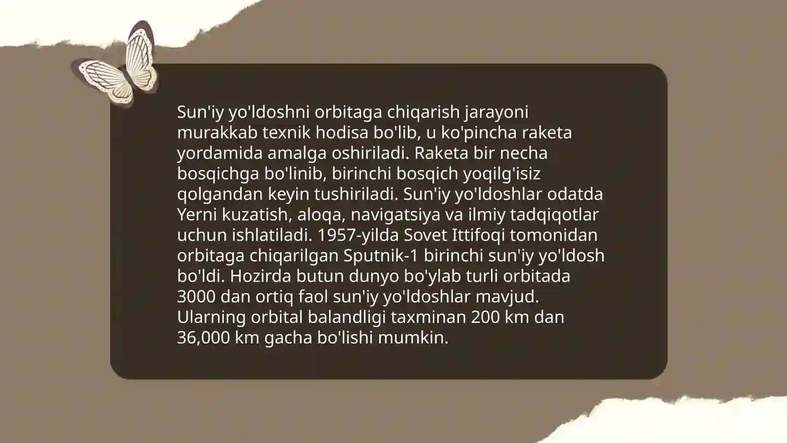 Ikki impulsli manyovrlar yordamida sunʼiy yoʻldoshni moʻljallangan orbitaga chiqarish 4