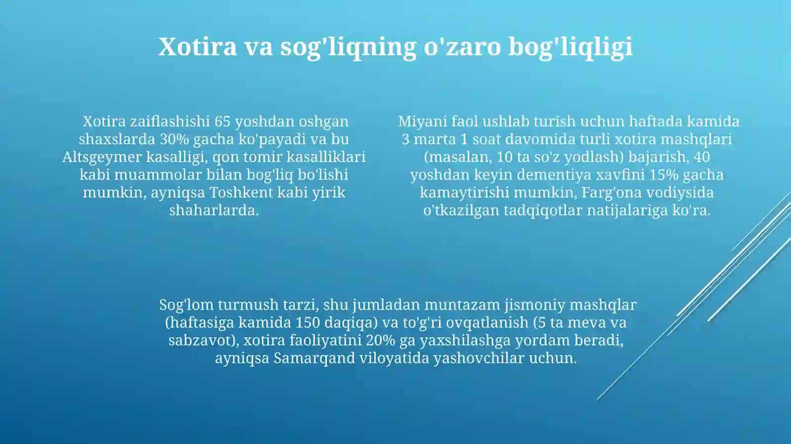Xotira Texnikalari va Usullari 4