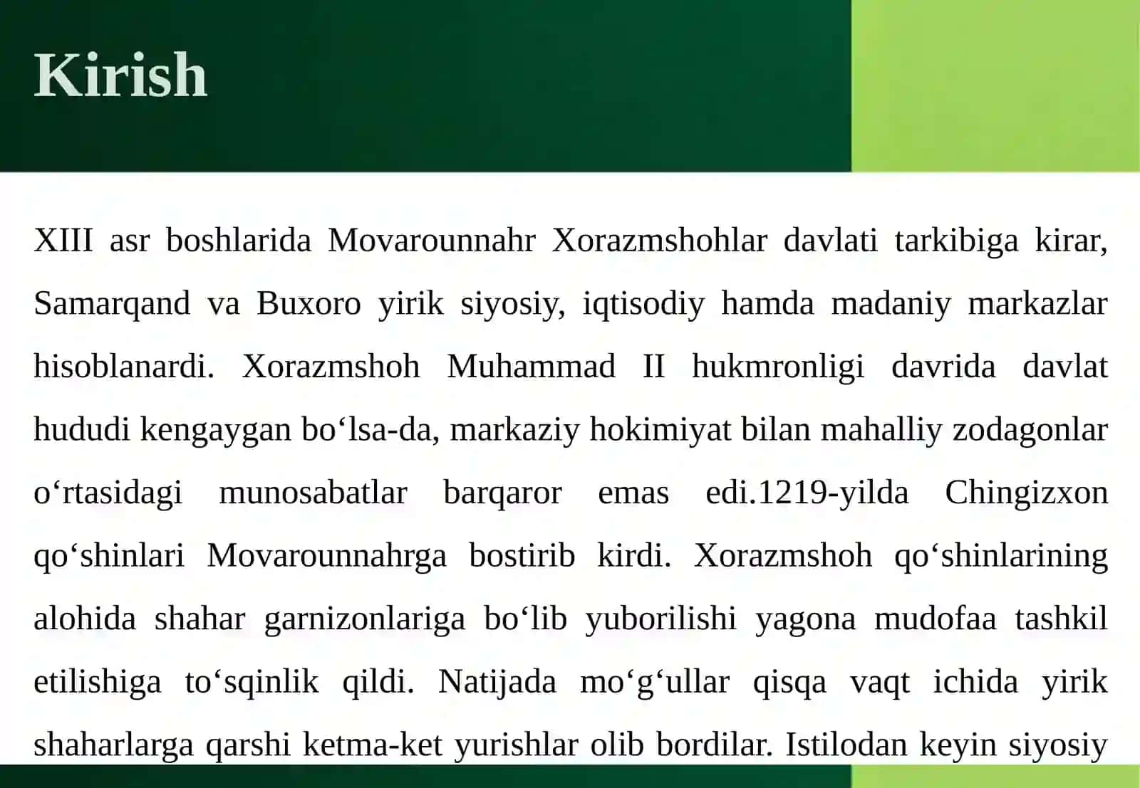 MO‘G‘ULLAR ISTILOSI VA MOVAROUNNAHRDA DAVLAT BOSHQARUVI TIZIMIDAGI O‘ZGARISHLAR 4