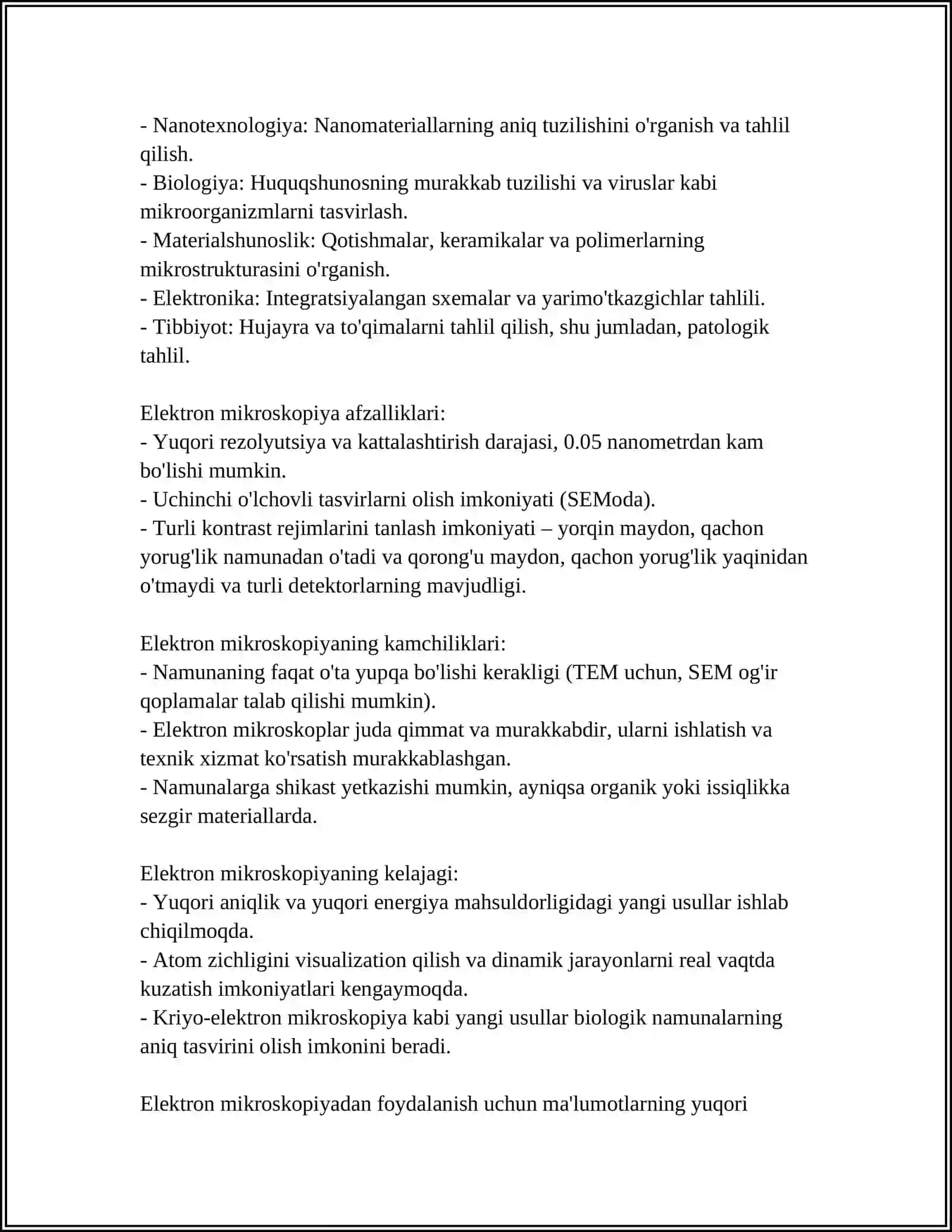 ELEKTRON MIKROSKOPIYA USULLARINING TIBBIYOTDAGI AHAMIYATI 4
