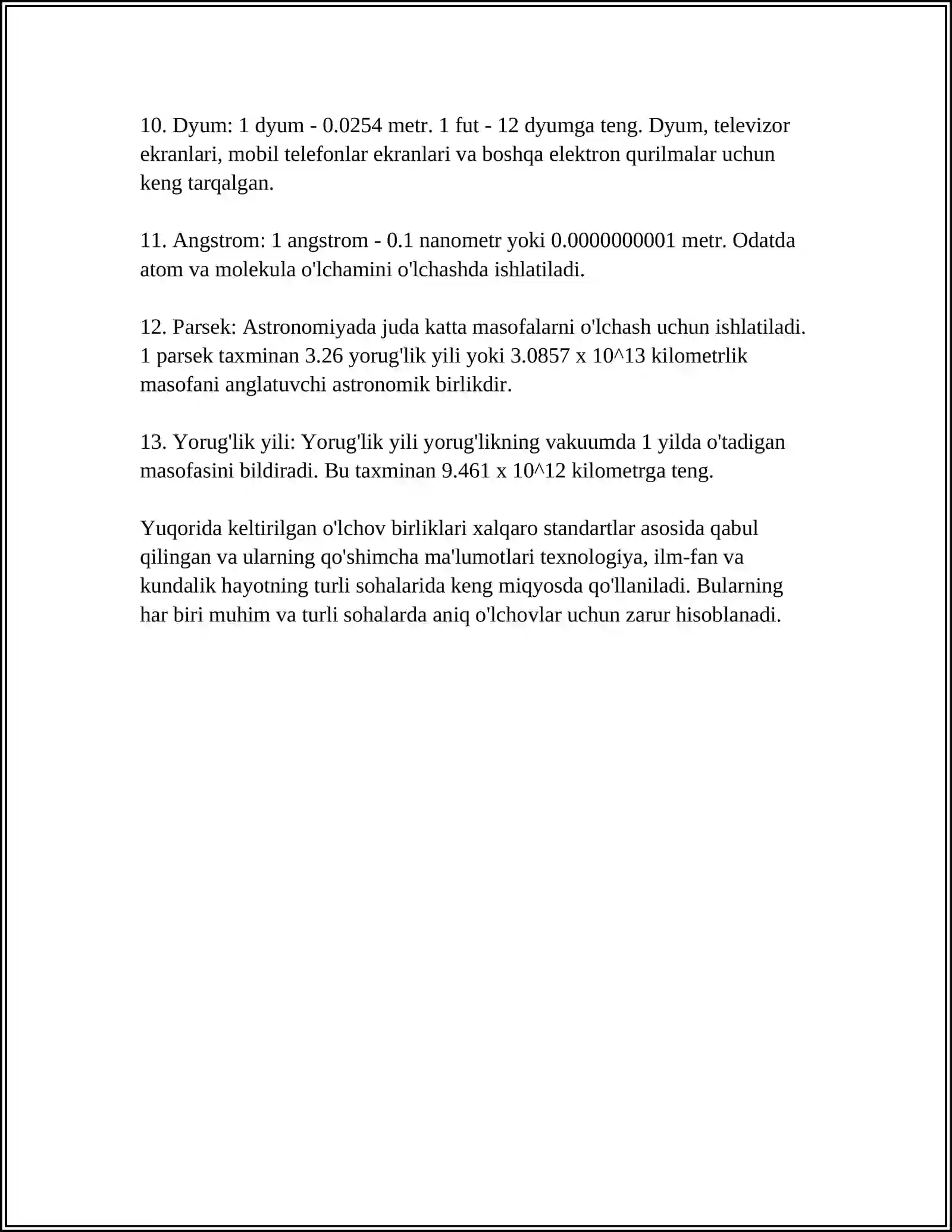 OʻLCHOV TURLARI 4