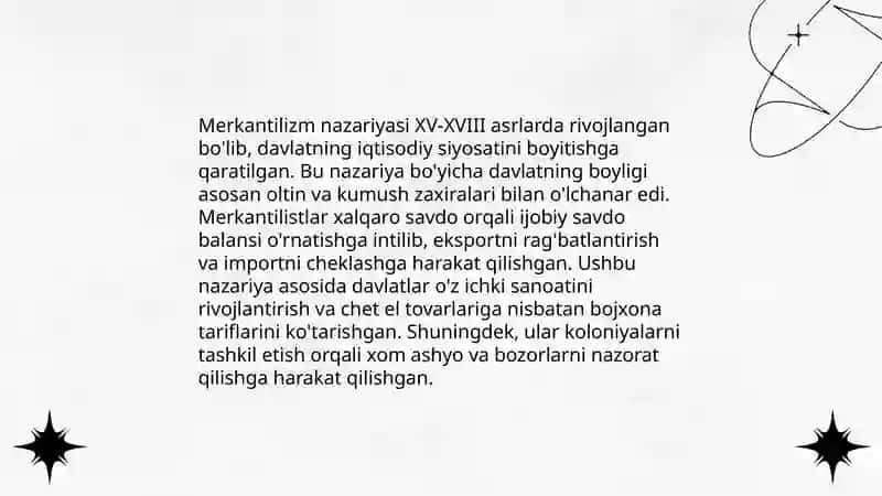 Merkantilizm harakatlari 4