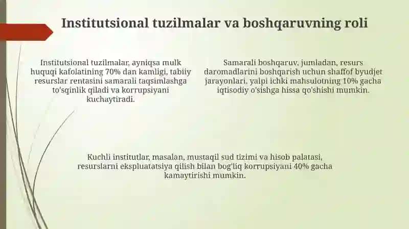 Tabiyboyliklar: ne'gaba'zilaririvojlanibba'zilariqashshoqlikkabotmoqda 4