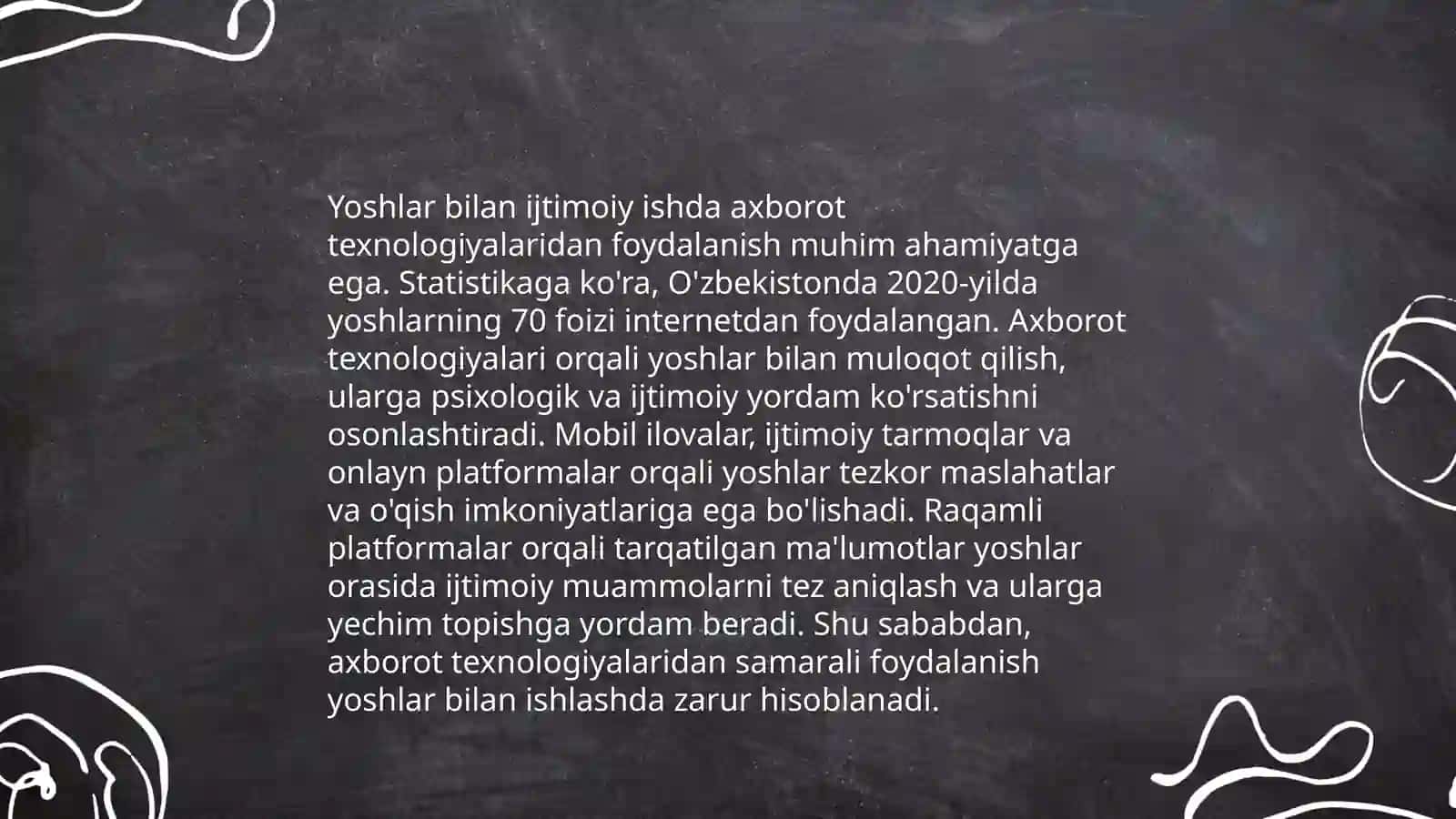 Yoshlar bilan ijtimoiy ishning afzalliklari va muammolari 4