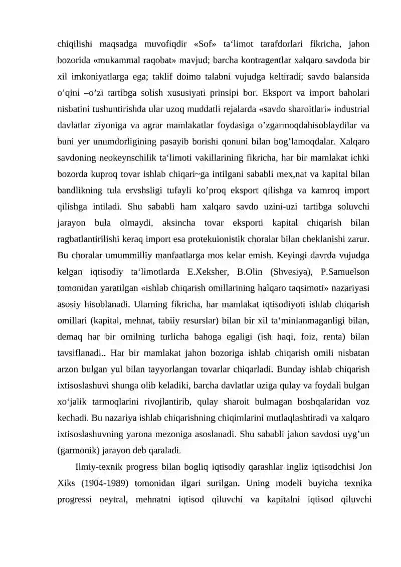 Jahon xo`jaligi to'g'risidagi iqtisodiy ta`limotlar 4