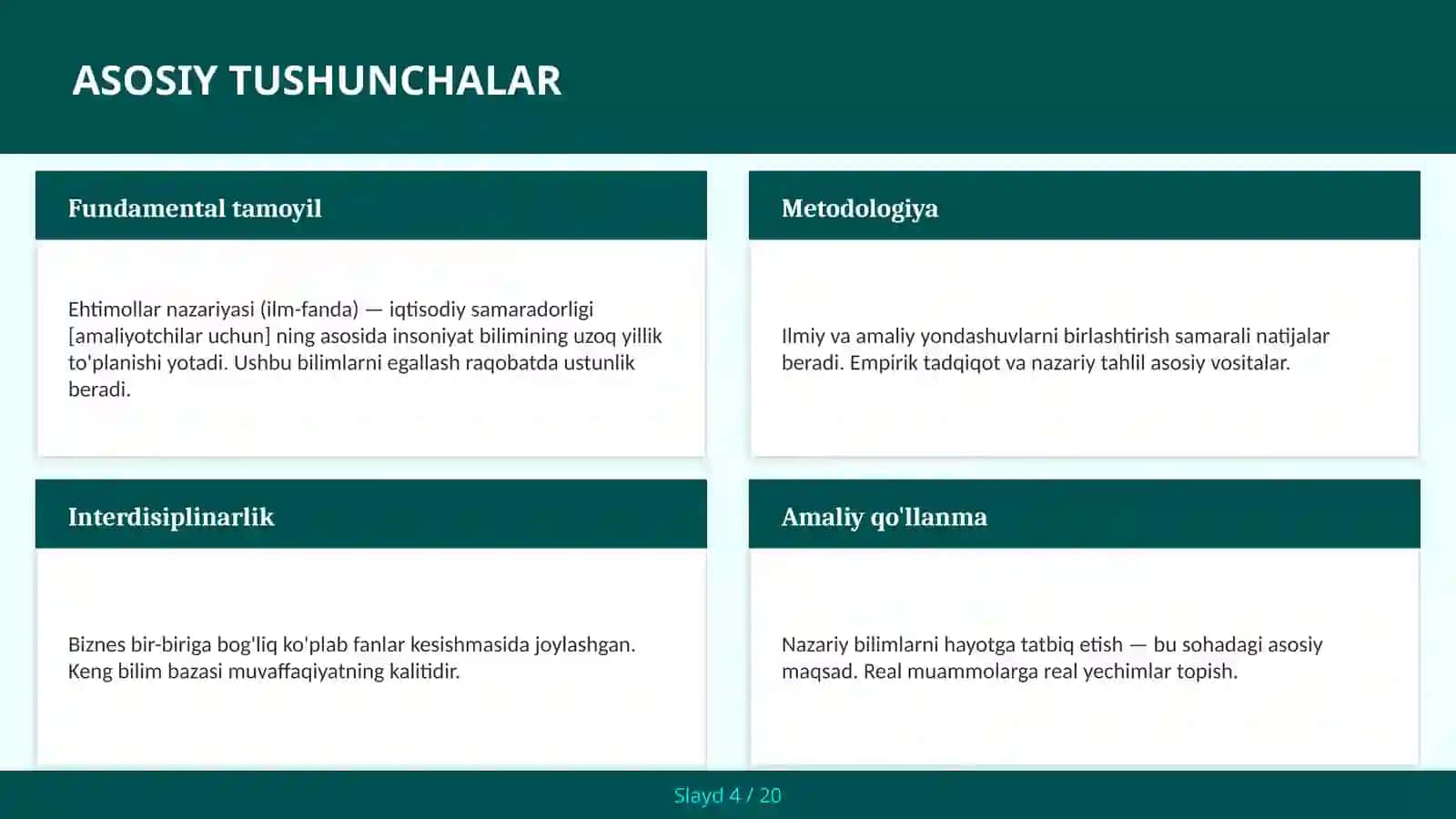 Ehtimollar nazariyasi (ilm-fanda) — iqtisodiy samaradorligi [amaliyotchilar uchun] 4