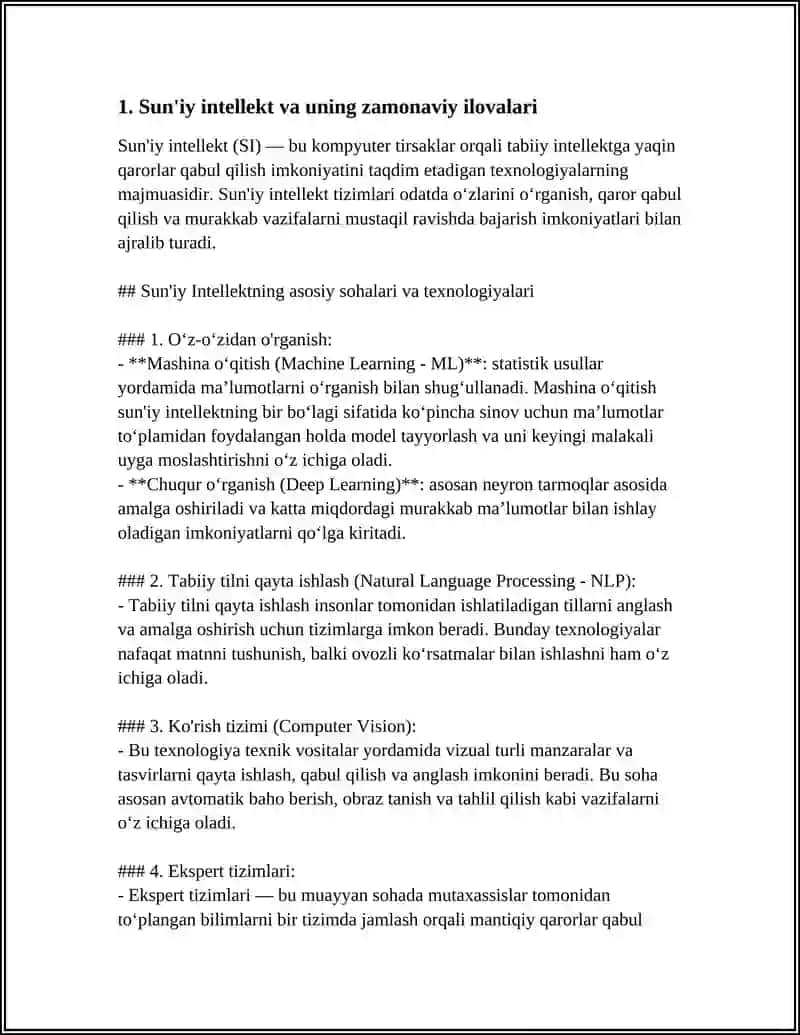 Sun'iy Intellekt va Ung Zamonaviy Ilovalari 4