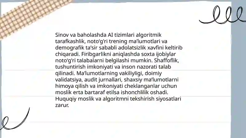 Ta'limda sun'iy intellekt: muommolari va istiqbollari 4