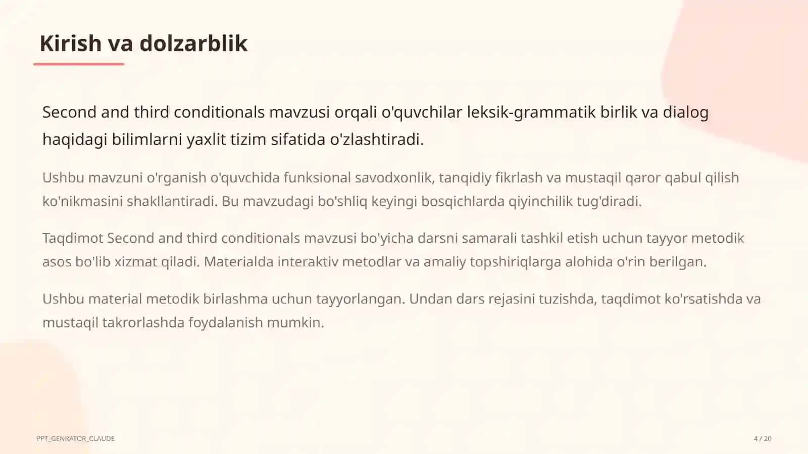 Second and third conditionals (10-sinf) 2