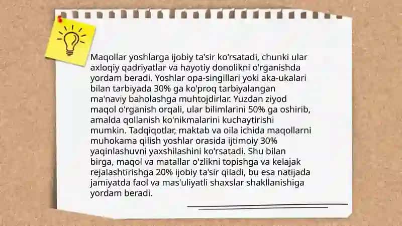 Maqollarning tarbiyaviy ahamiyati 4