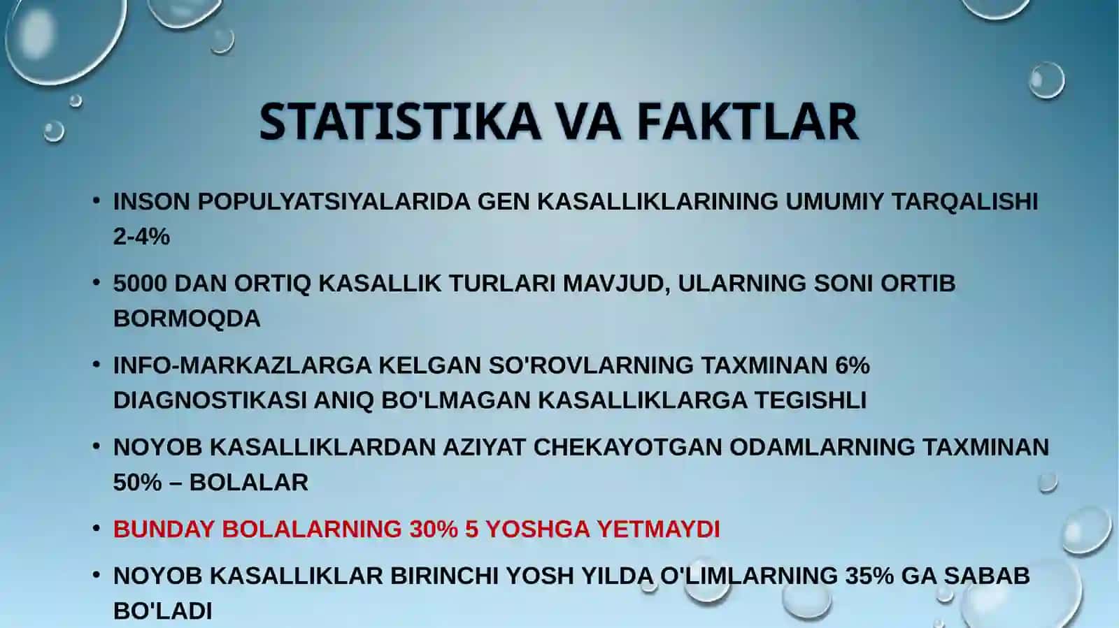 Kam uchraydigan genetik va irsiy kasalliklar 4
