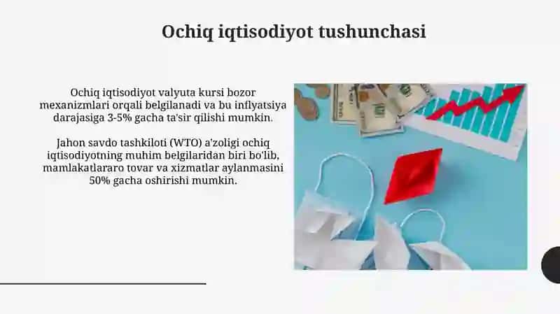 Ochiq iqtisodiyot tushunchasi va uning ko'rinishlari 4