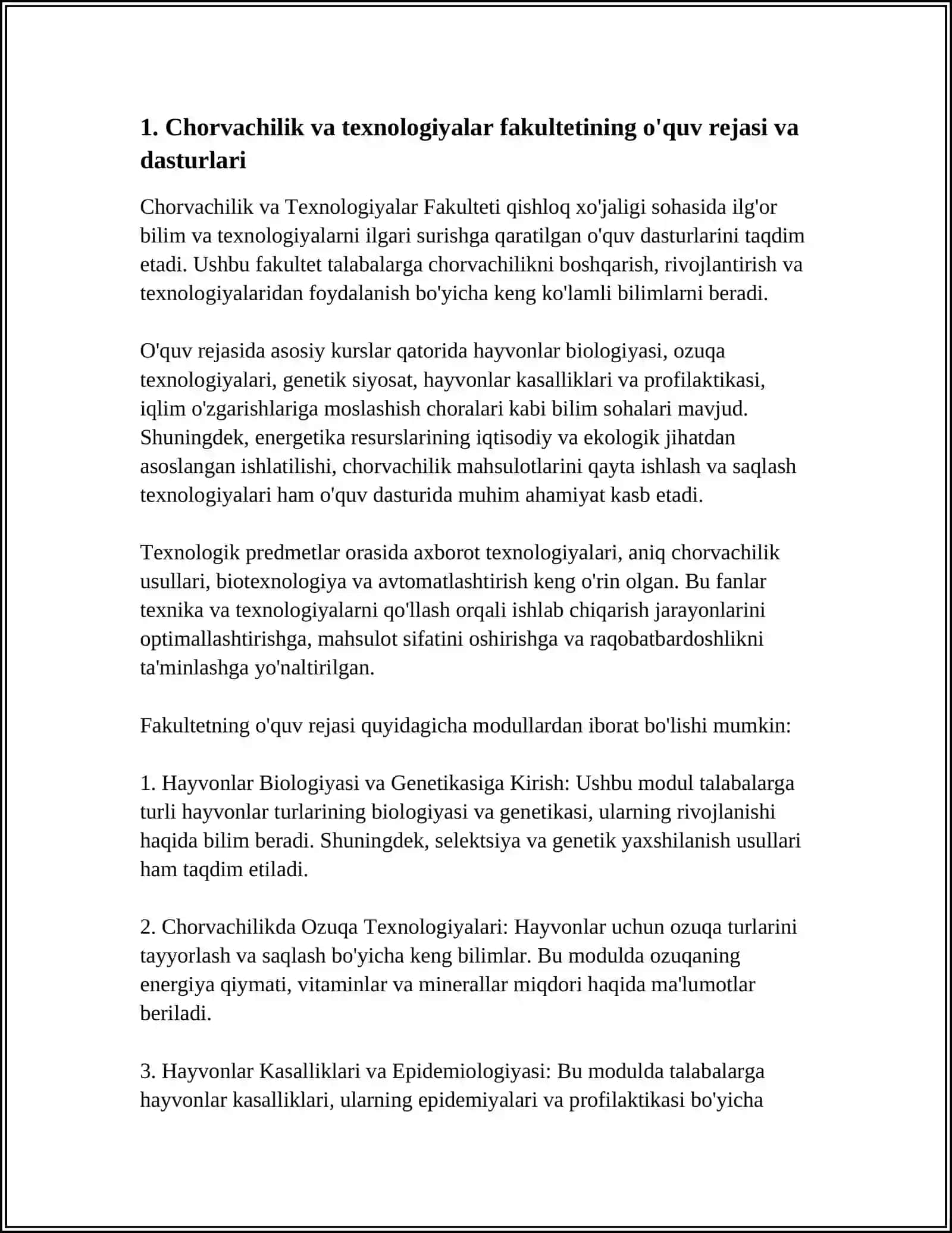 CHORVACHILIK VA TEXNALOGIYALARI FAKULTETI 4