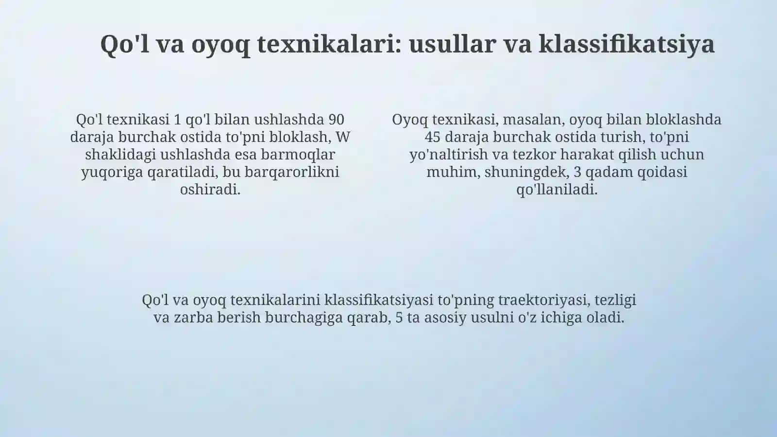 Darvozabon texnikasi klassifikatsiyasi 4