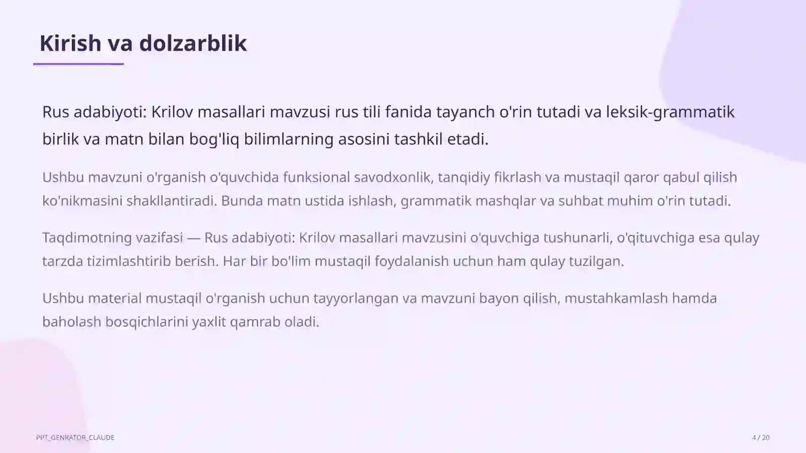 Krilov masallari 4